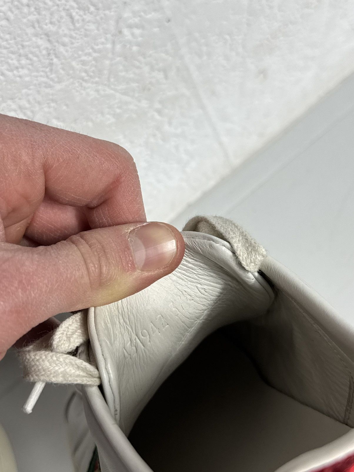 Gucci Gucci GG Leather White Sneakers luxury Size US 7.5 / EU 40-41 - 13 Thumbnail