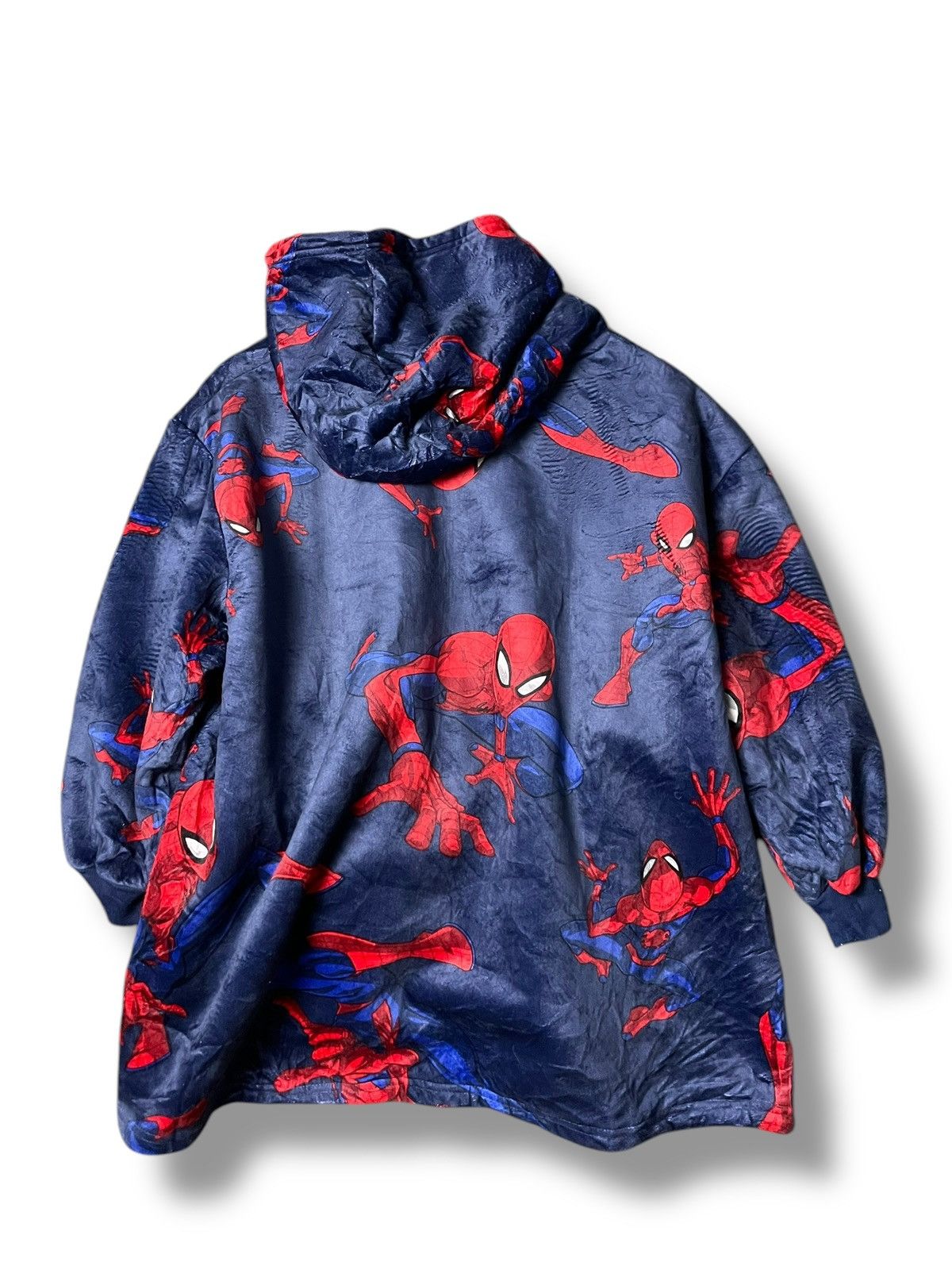 Japanese Brand Spiderman Oversized Hoodie Plush Lined (78) Size US XL / EU 56 / 4 - 7 Thumbnail