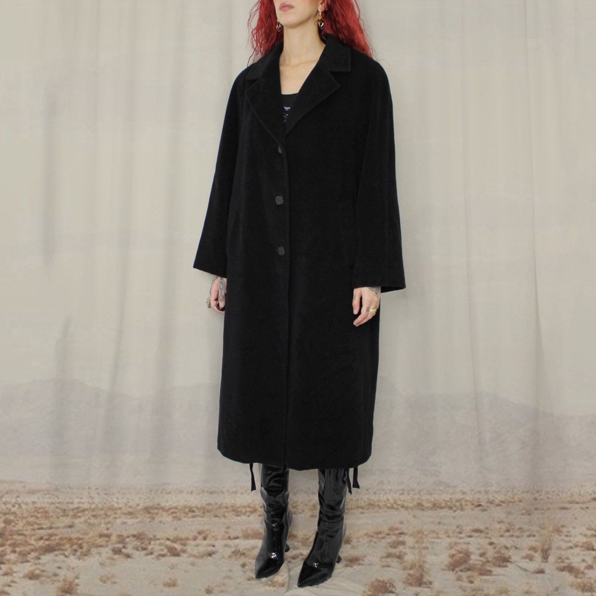 Other 🦝BLACK LONG COAT🦝 Size XL / US 12-14 / IT 48-50 - 2 Thumbnail