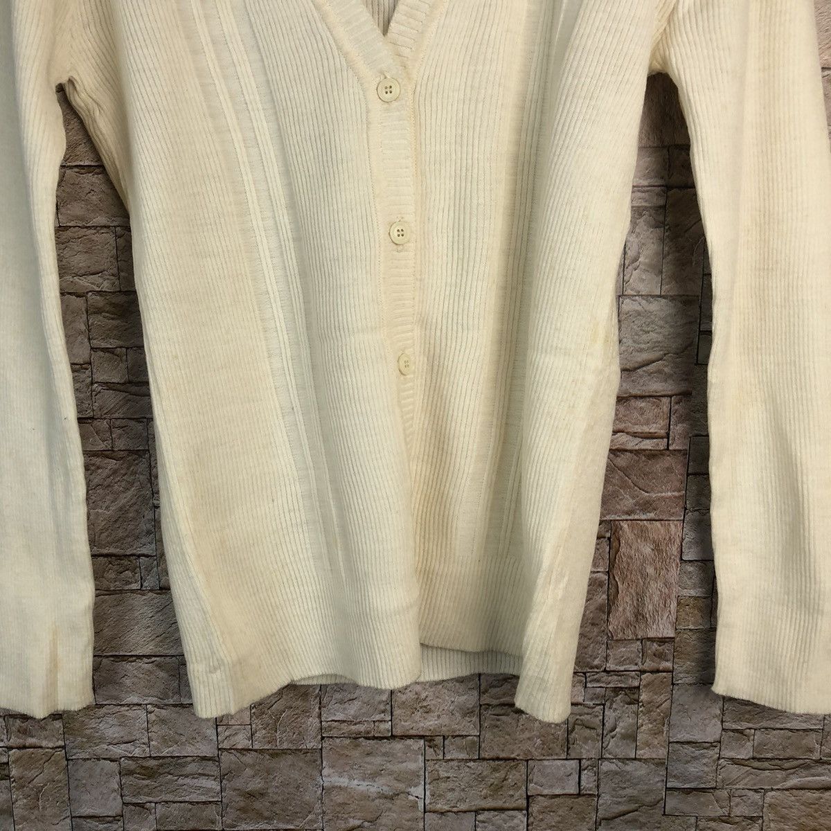 Homespun Knitwear × Japanese Brand Hamina White Knitwear cardigan vintage japan #A921 Size M / US 6-8 / IT 42-44 - 6 Thumbnail