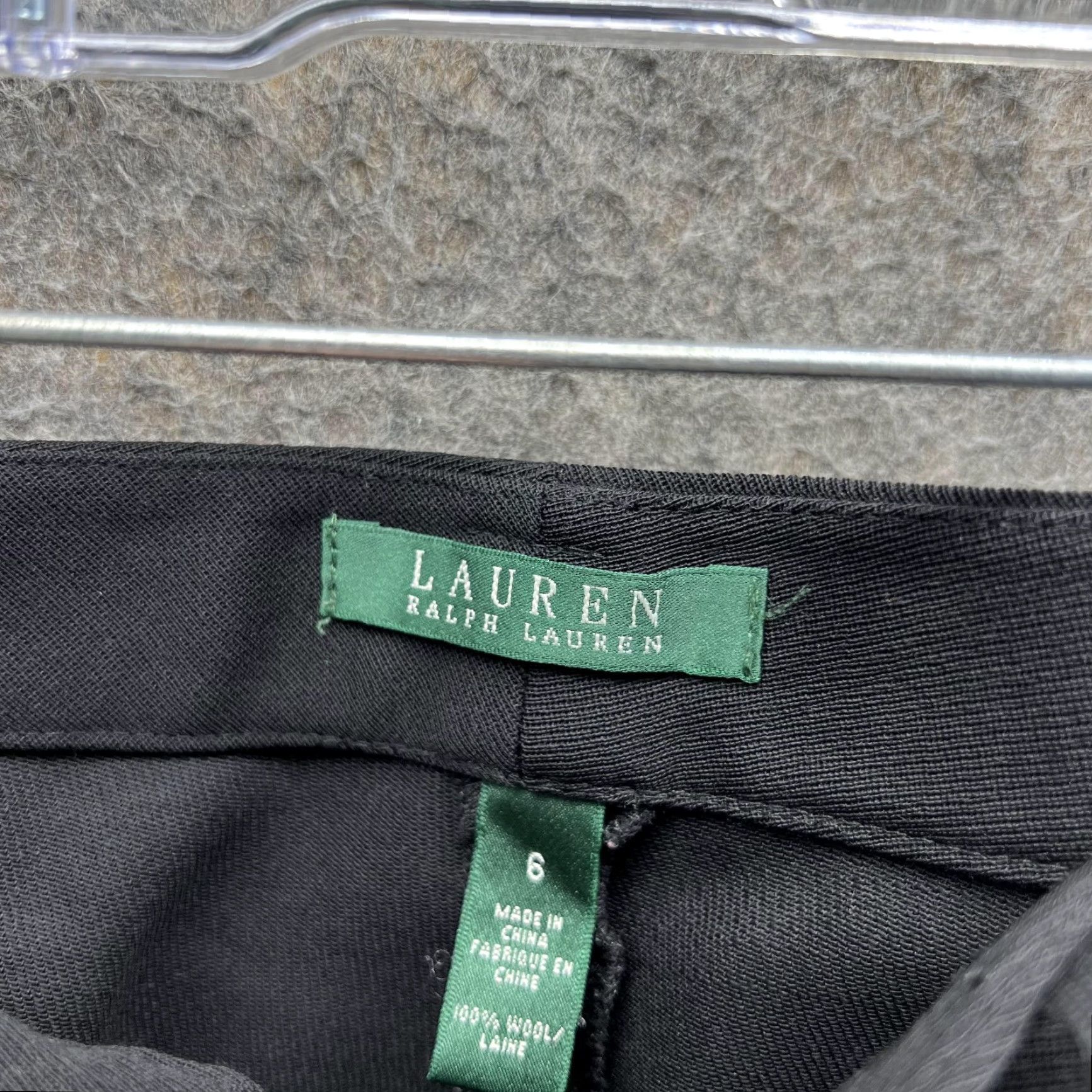 Ralph Lauren Lauren Ralph Lauren Pants Women 6 Black Chino Pleated Wool 29in Inseam Front Pleated Straight Leg Buttons Zip Casual Formal Travel Size 28" / US 6 / IT 42 - 5 Thumbnail