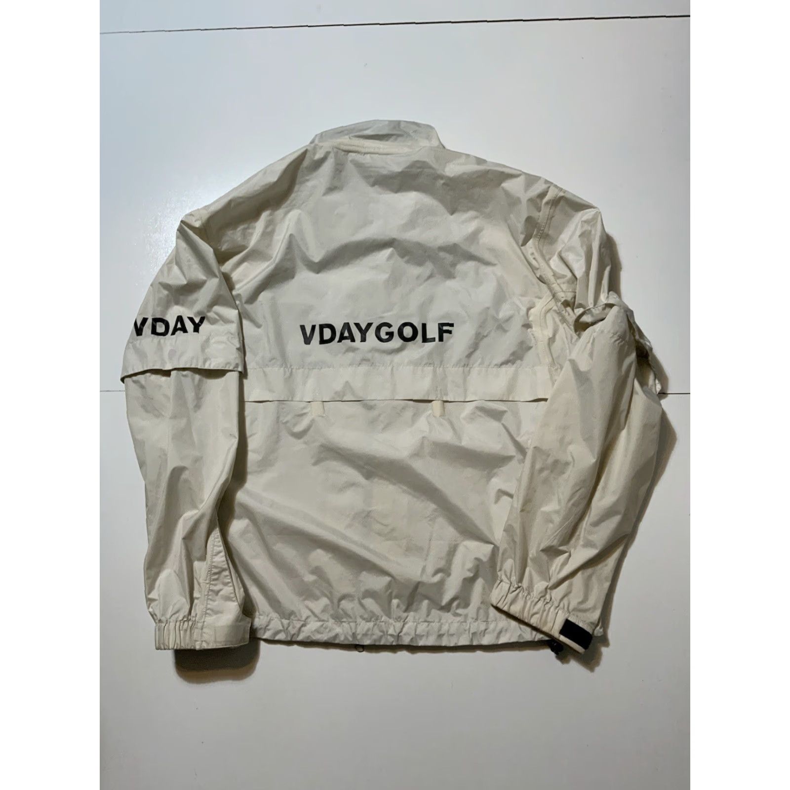 Vintage Srixon V Day Golf Windbreaker 2PC Set Rain Jacket & Pants Tracksuit LL Men White Size 42R - 5 Thumbnail