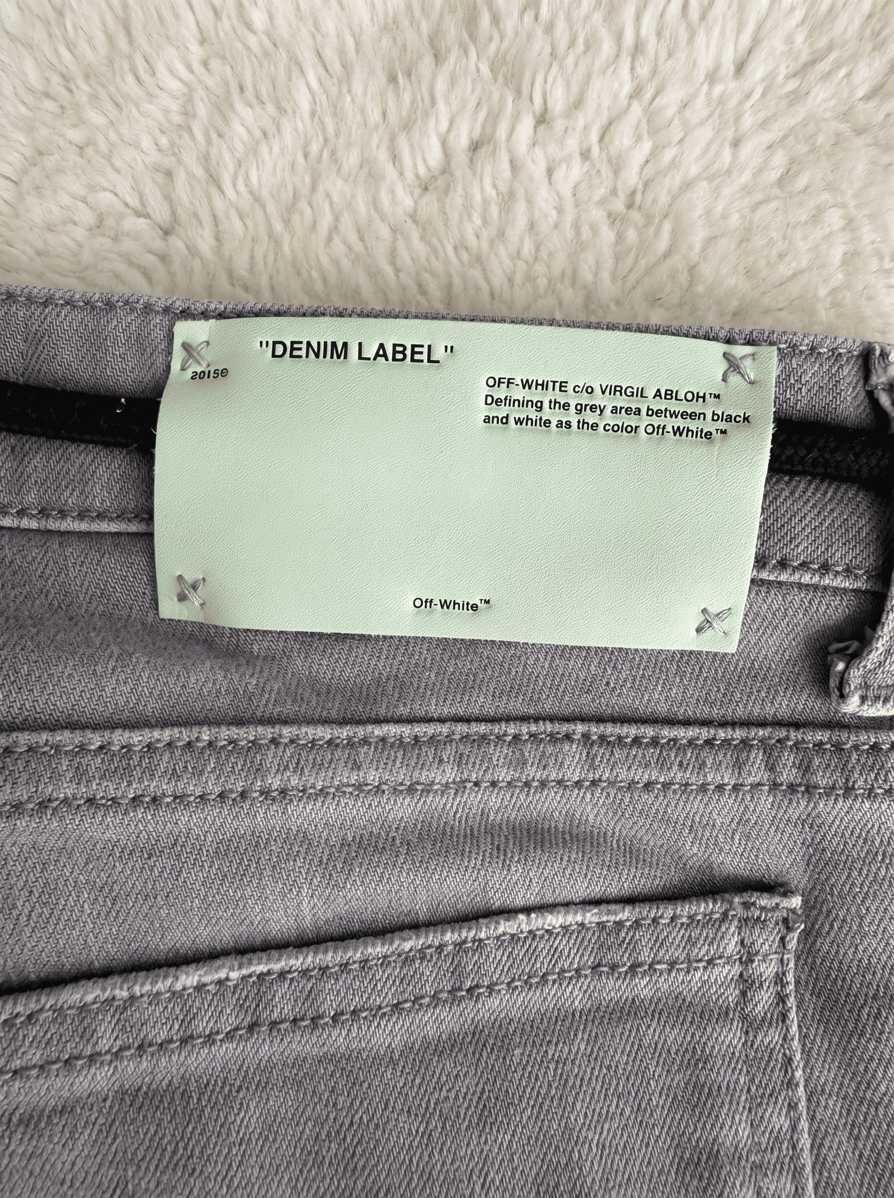 Off-White Off-White Diag Strap Skinny Denim Pants Grey Size 26 Size 26" / US 2 / IT 38 - 6 Thumbnail