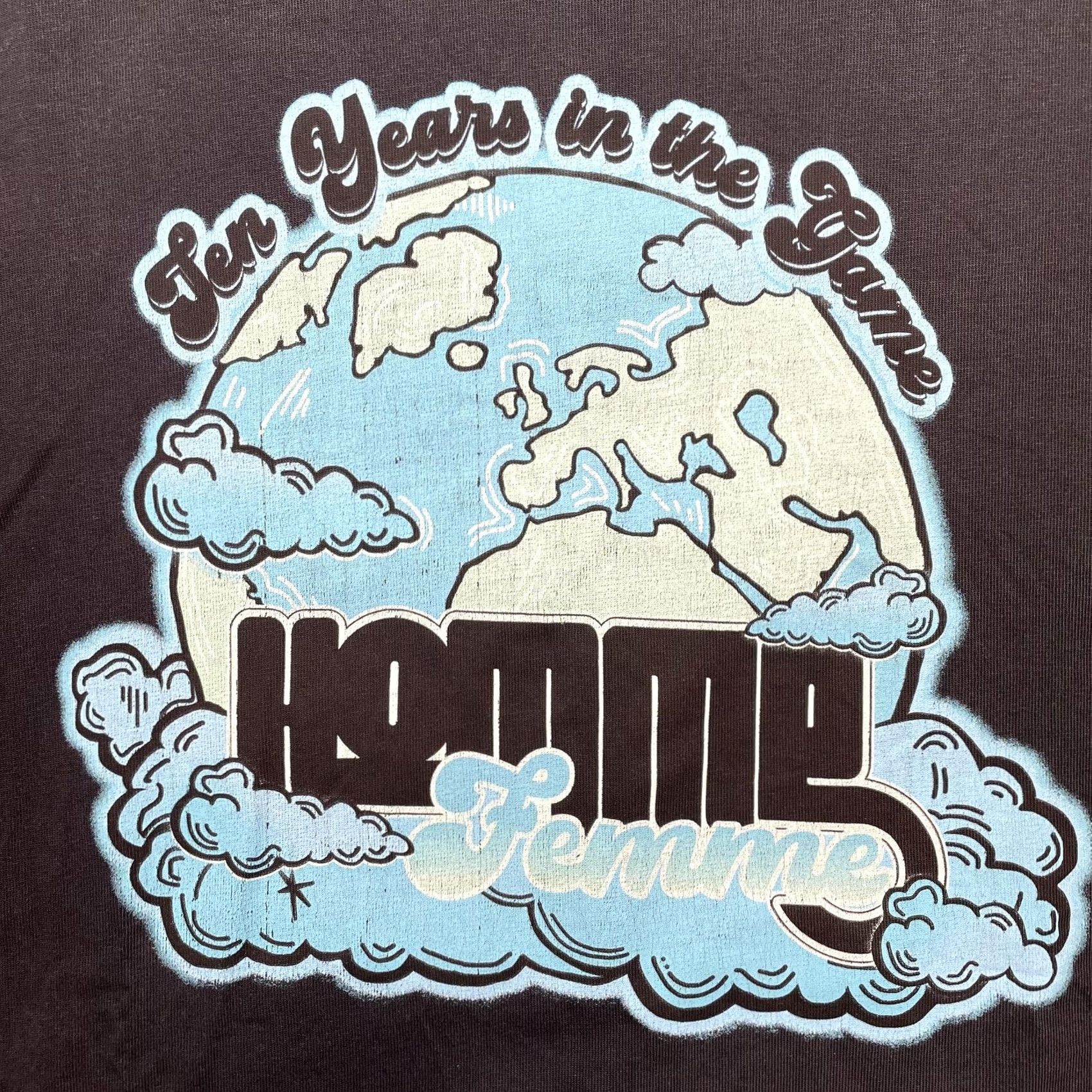 Vintage HOMME + FEMME Shirt Mens Large Black Graphic Logo Crewneck Jersey Cotton Tee Size US L / EU 52-54 / 3 - 2 Thumbnail