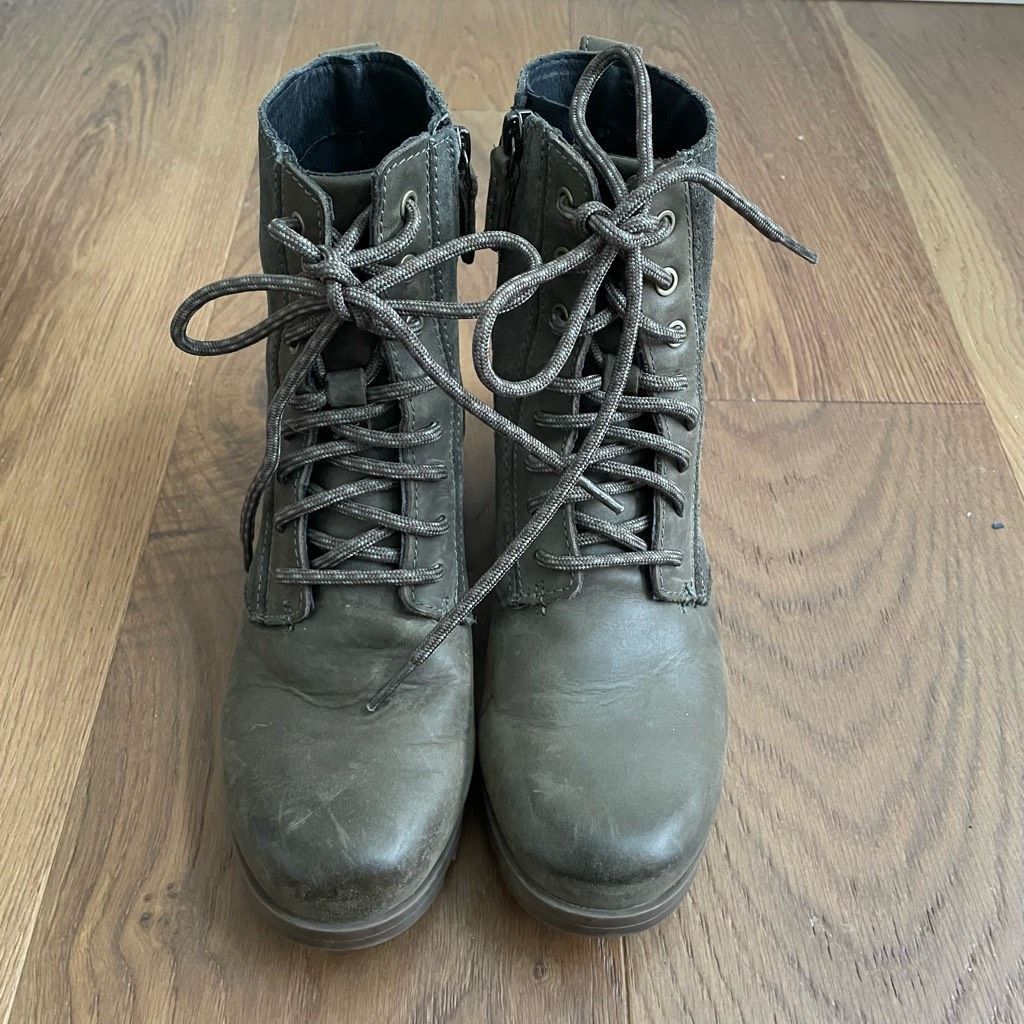 SOREL NWOB Sorel Phoenix Lace Boot Bootie Alpine Tundra Green 6 Size US 6 / IT 36 - 3 Thumbnail