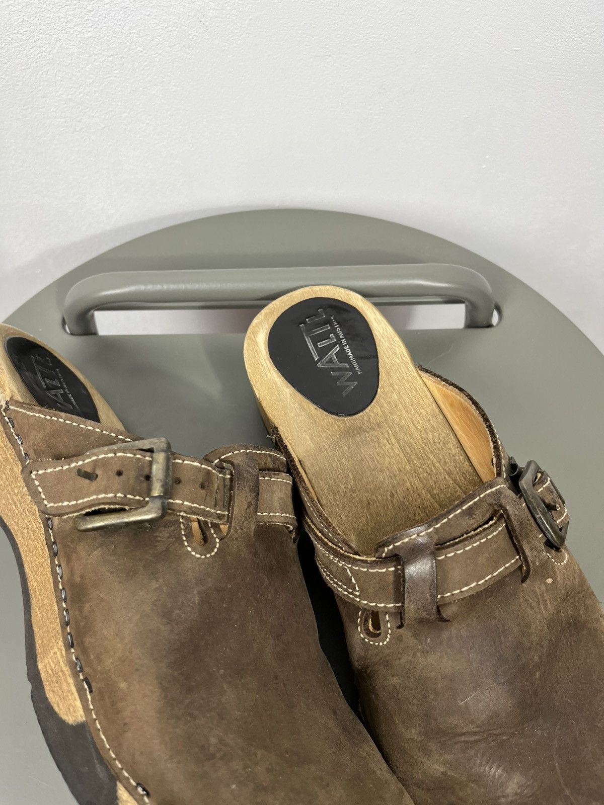 Other Leather Wooden Sole Clogs Buckle Shoes EU 42.5 US 9.5 Size US 9.5 / EU 42-43 - 3 Thumbnail