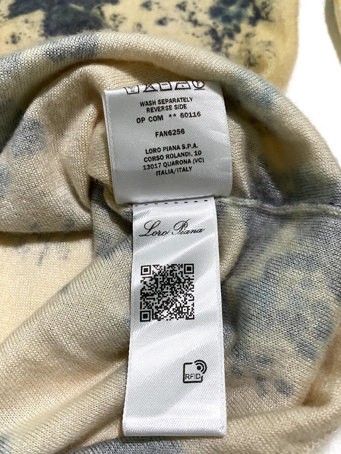 Loro Piana LORO PIANA BLUE EYES FLORAL CASHMERE SILK SWEATERS Size L / US 10 / IT 46 - 7 Thumbnail