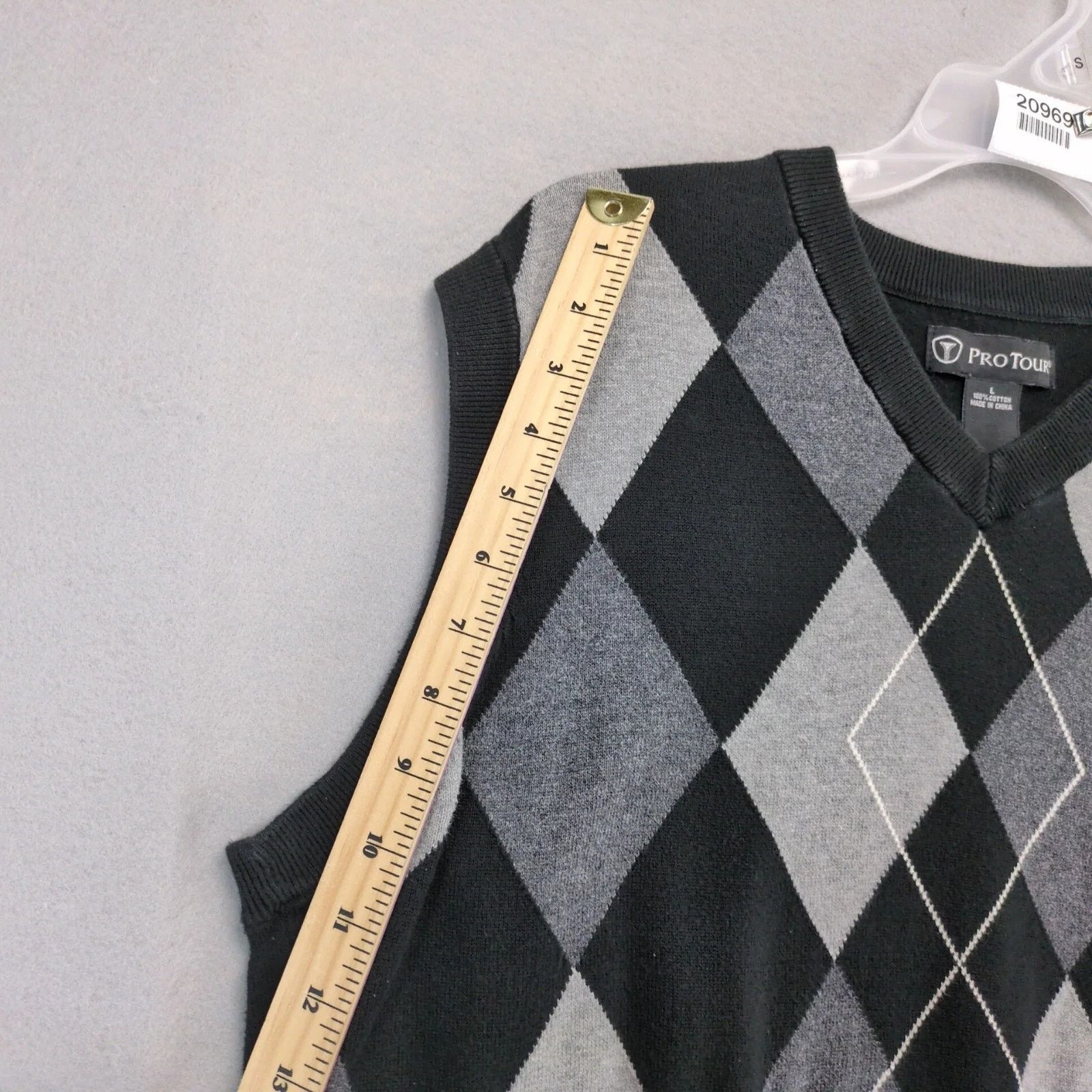 Other Pro Tour Black Gray Argyle Knit Sweater Vest Men's L Size US L / EU 52-54 / 3 - 7 Thumbnail