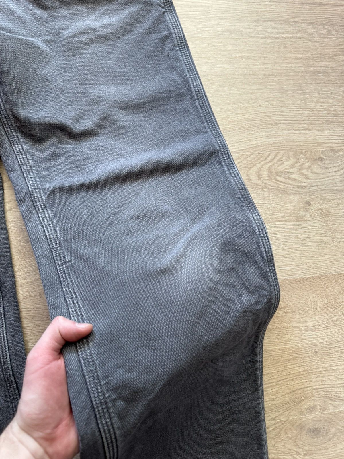 Carhartt Vintage Carhartt Canvas Gray Lined Carpenter Baggy Fit Pants Size US 34 / EU 50 - 3 Thumbnail