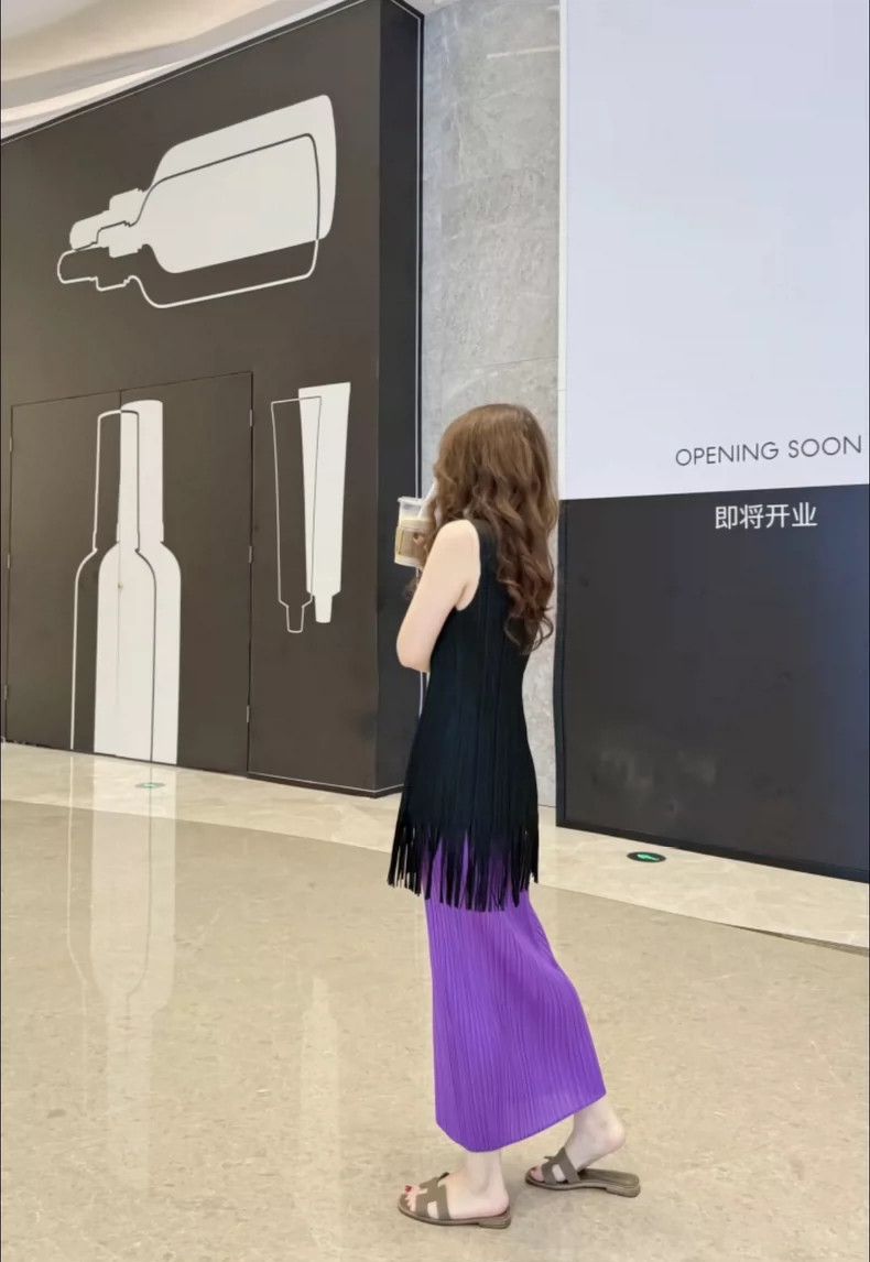 Issey Miyake Issey Miyake size:one size Black tassel sleeveless high-ne Size S / US 4 / IT 40 - 6 Thumbnail