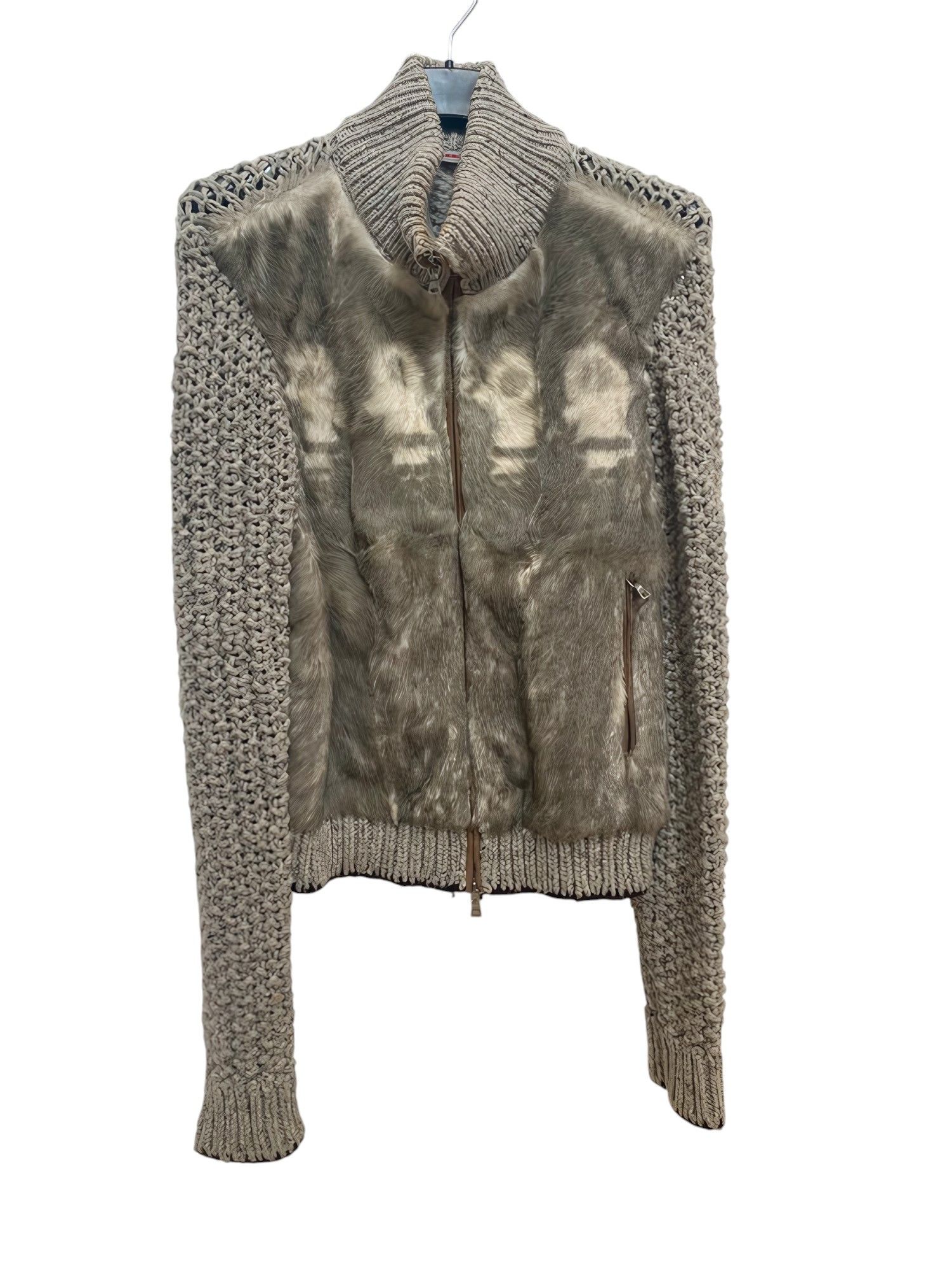 ARCHIVE GOAT FUR KNITTED JACKET