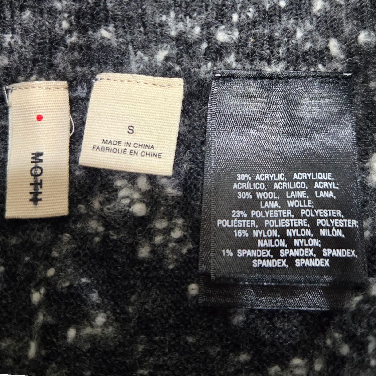 Anthropologie MOTH Gray Speckled Wool Blend Knit Jogger Size Small Size 28" / US 6 / IT 42 - 4 Thumbnail