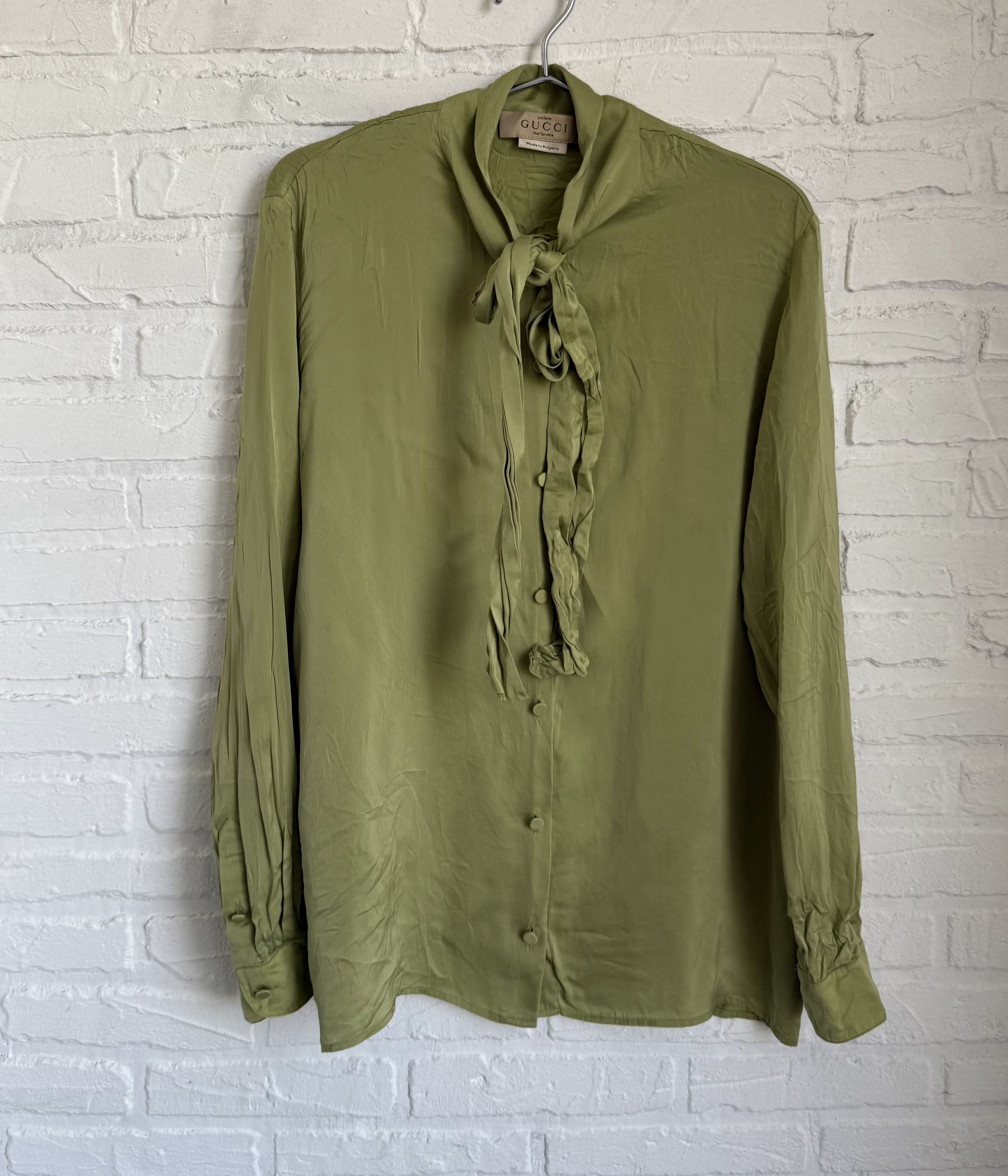 Gucci silk Top Tie Neck Blouse shirt