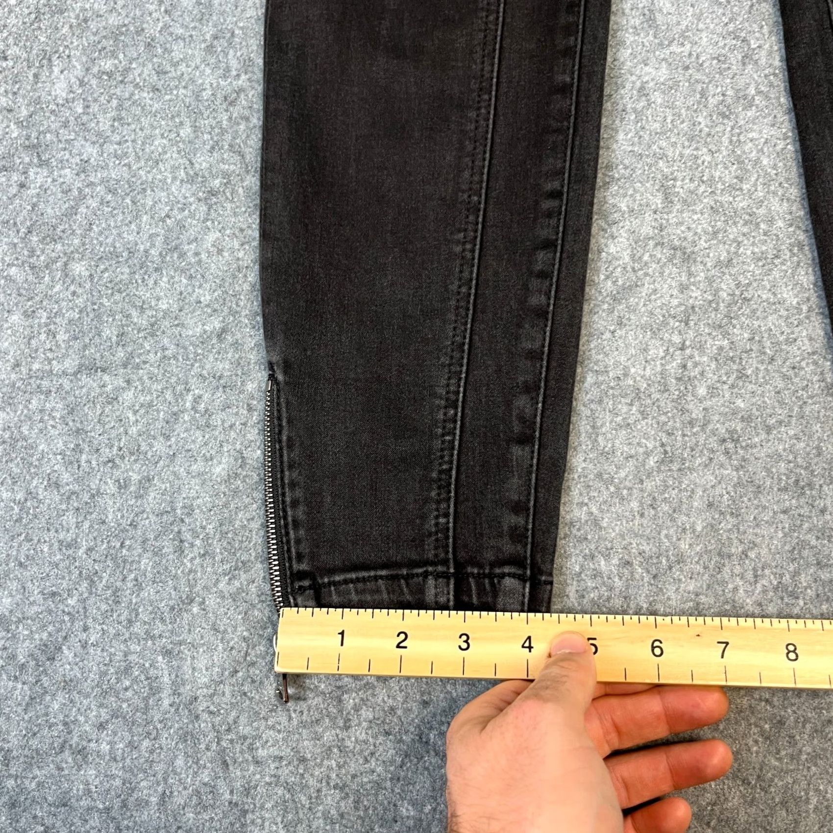 Dolce & Gabbana Dolce&Gabbana Jeans Slim Skinny 30 30 UK10 Zip Ankle Y2K Dark Grey Vintage Womens (30in Inseam) Size 32" / US 10 / IT 46 - 4 Thumbnail