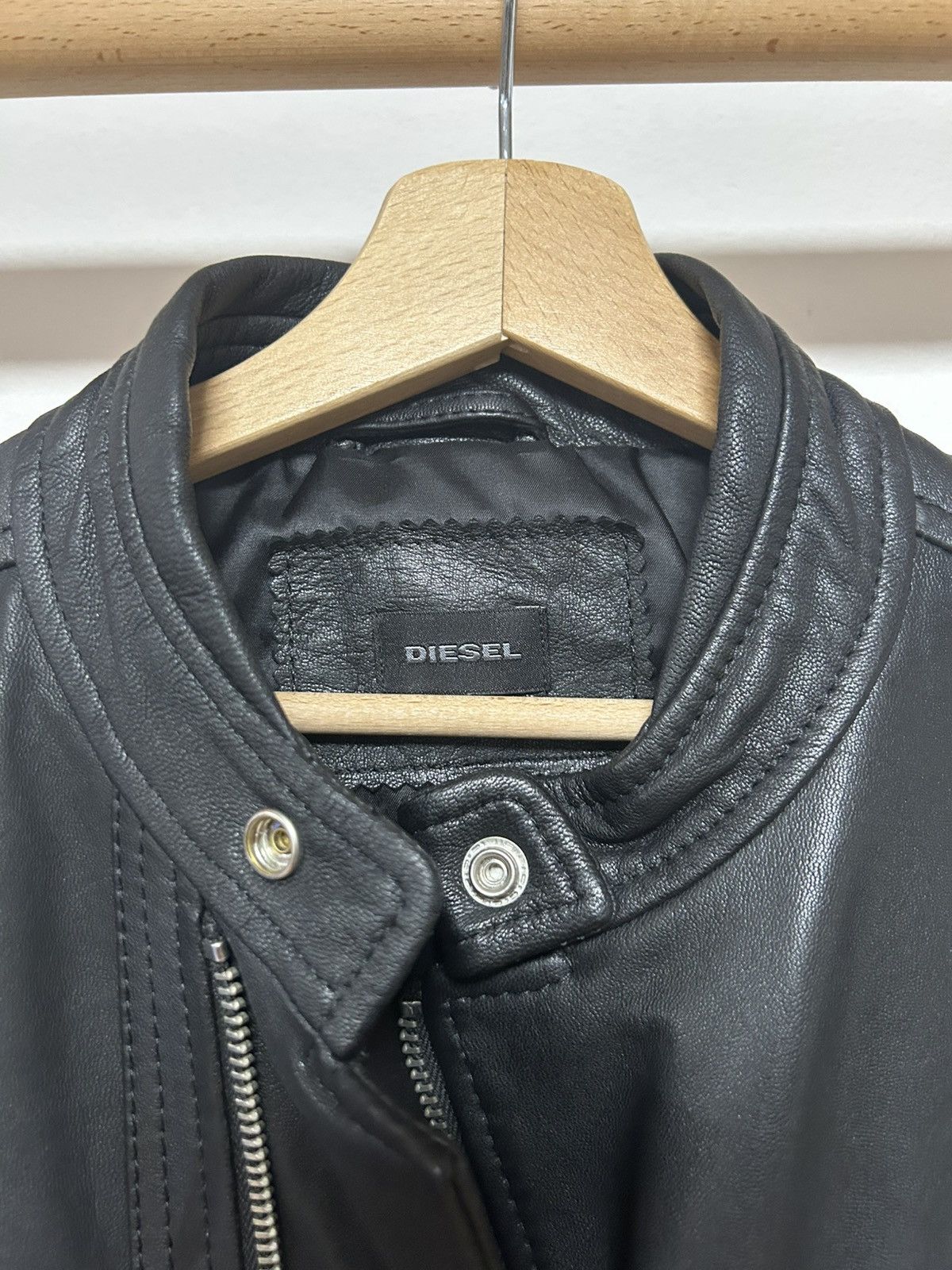 Diesel Diesel leather jacket with zip Size US XXL / EU 58 / 5 - 4 Thumbnail