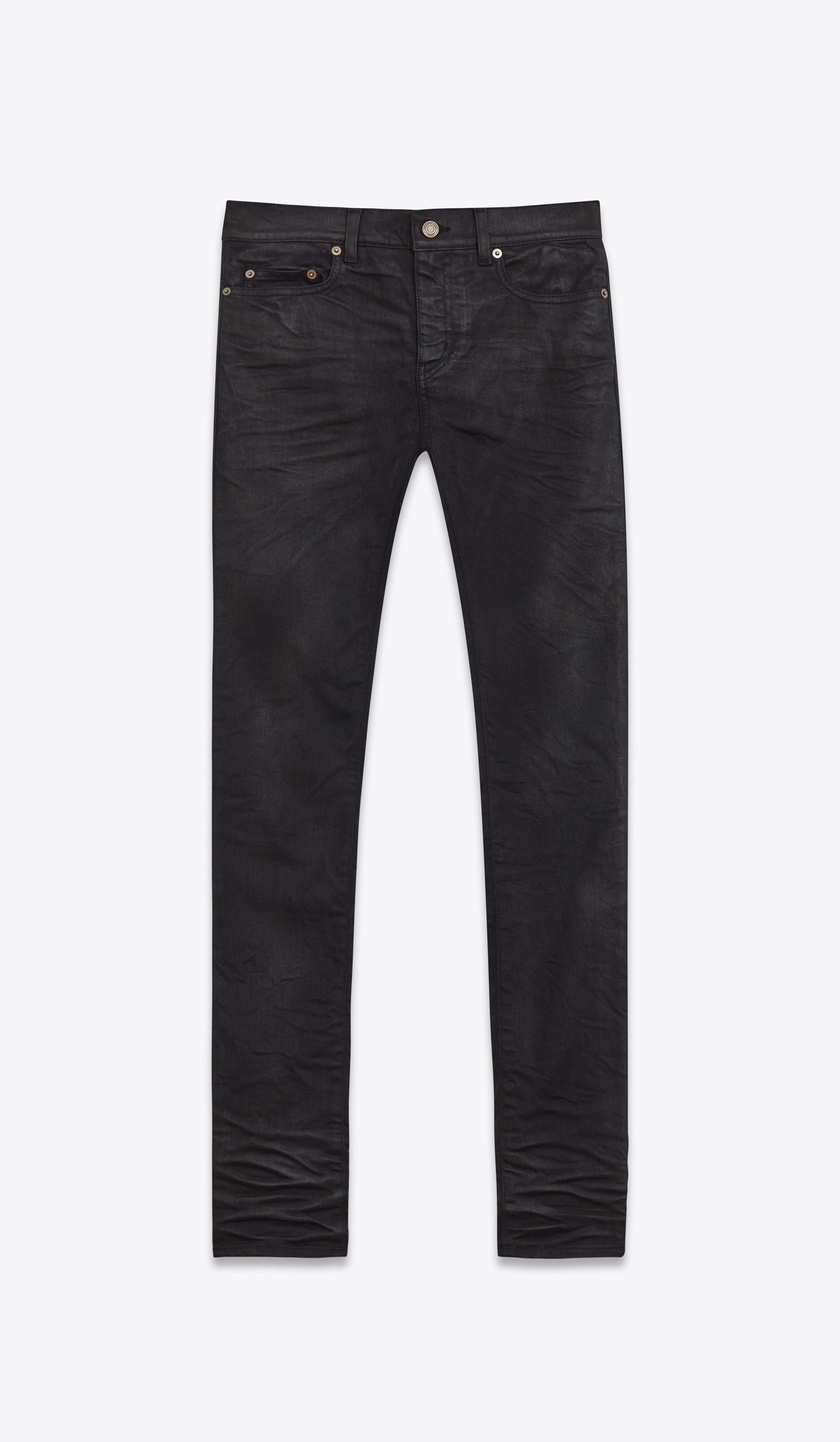 Saint Laurent Paris SS21 D21 Lightly Coated Skinny Stretch