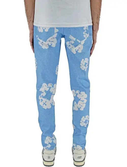 Vintage Printed Floral Denim Light Blue Size US 32 / EU 48 - 2 Thumbnail