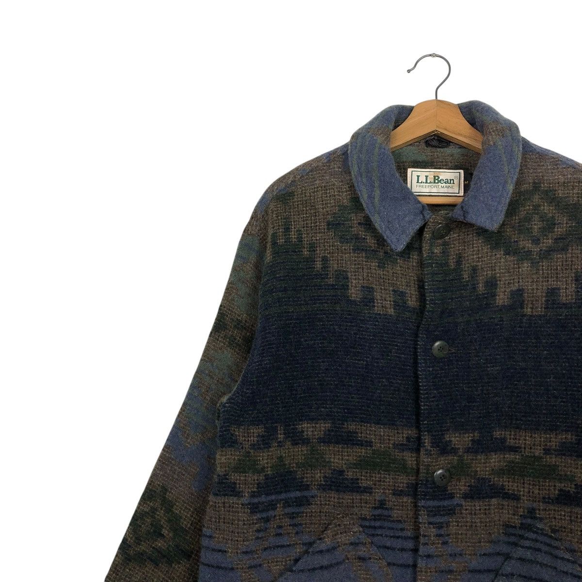 L.L. Bean 🔥VINTAGE WOOL CHORE WORK JACKET L.L.BEAN NAVAJO AZTEC NATIVE Size US M / EU 48-50 / 2 - 9 Thumbnail