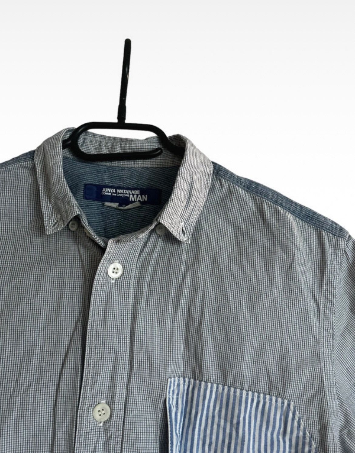 image of Archival Clothing x Comme Des Garcons Junya Watanabe Archive Avant Garde Shirt in Blue (Size Small)