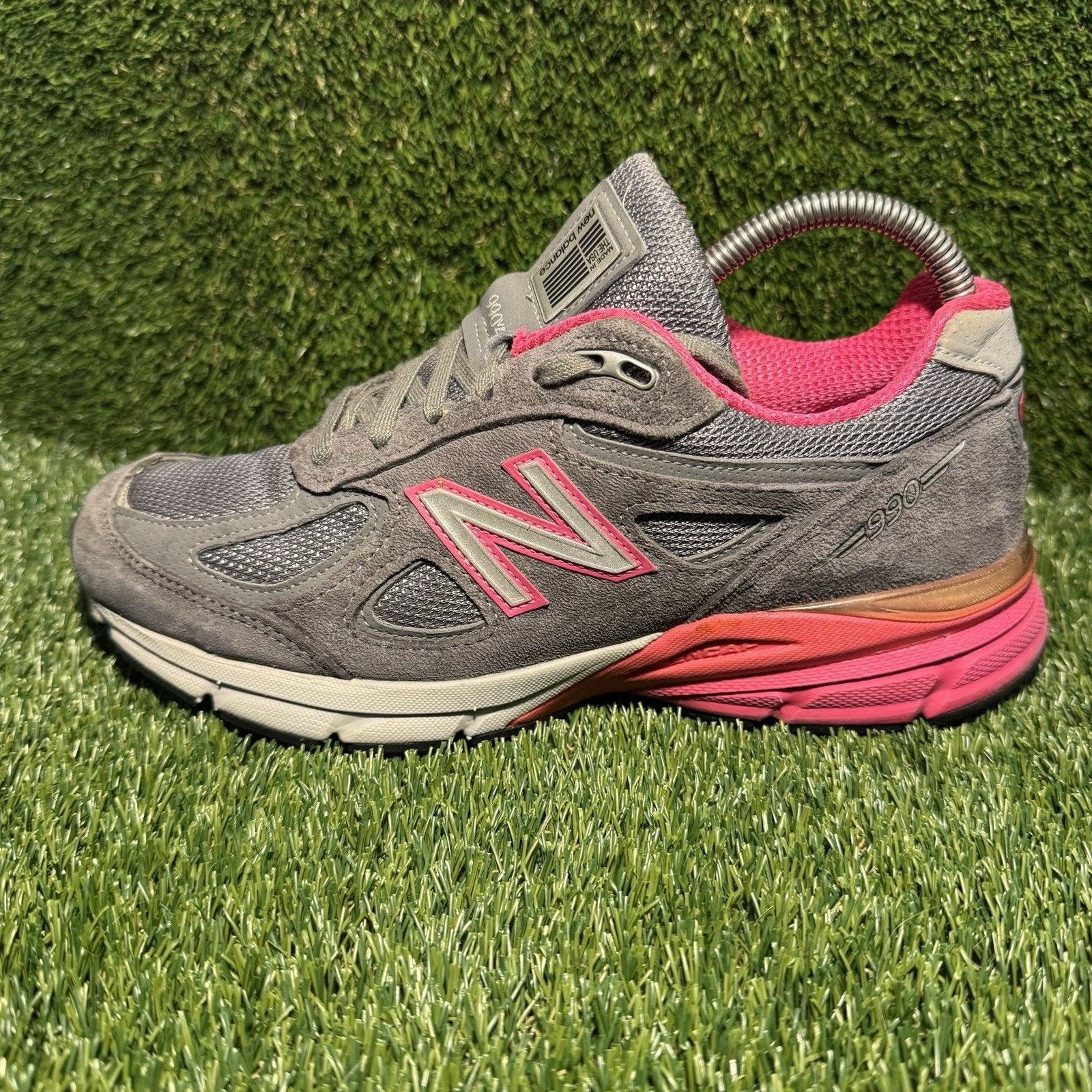 New Balance Size 8 - New Balance 990v4 Made in USA Grey Pink W Size US 8 / IT 38 - 1 Thumbnail