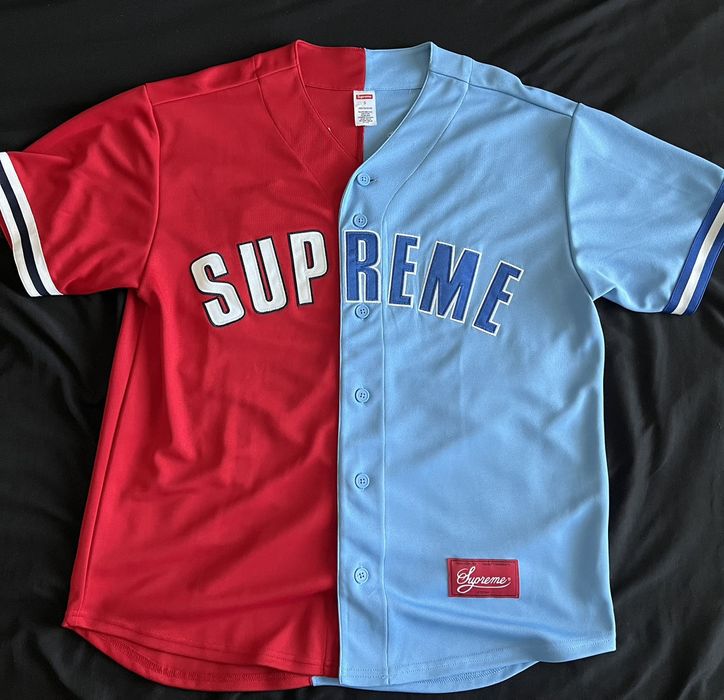 Supreme Supreme Don't hate split jersey red/blue men size small