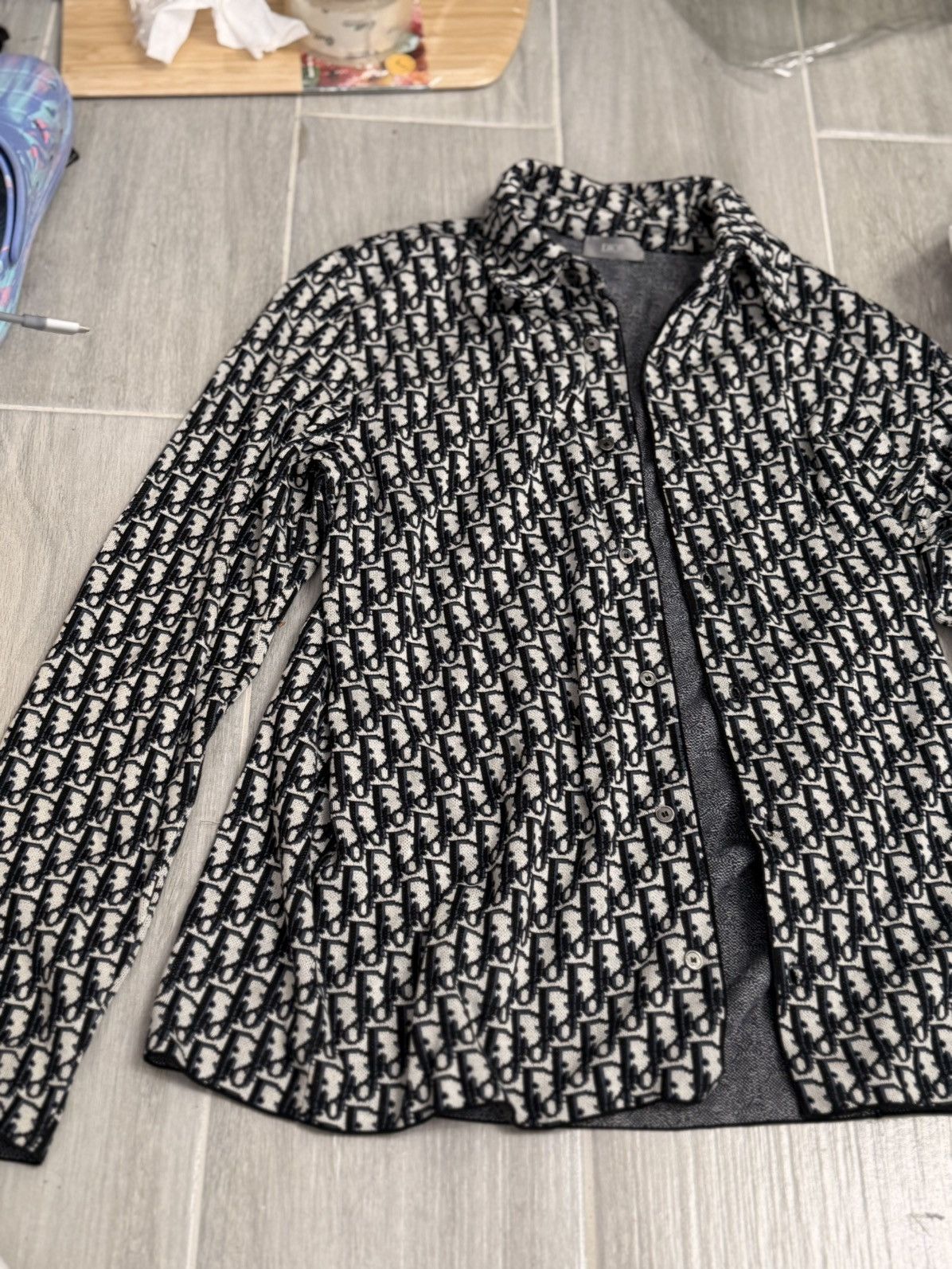 Dior Dior Oblique Jacquard Cotton Knit Shirt Size US XS / EU 42 / 0 - 8 Thumbnail