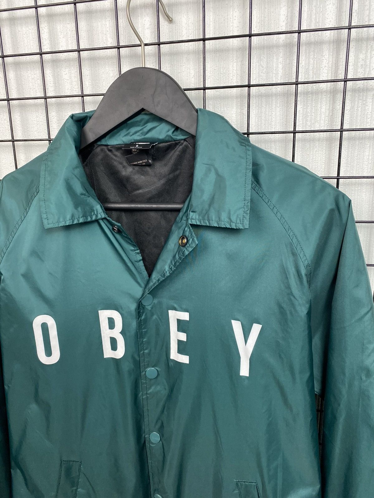 Obey × Vintage Obey Green Vintage Coach Jacket light bomber big Logo Men S Size US S / EU 44-46 / 1 - 3 Thumbnail