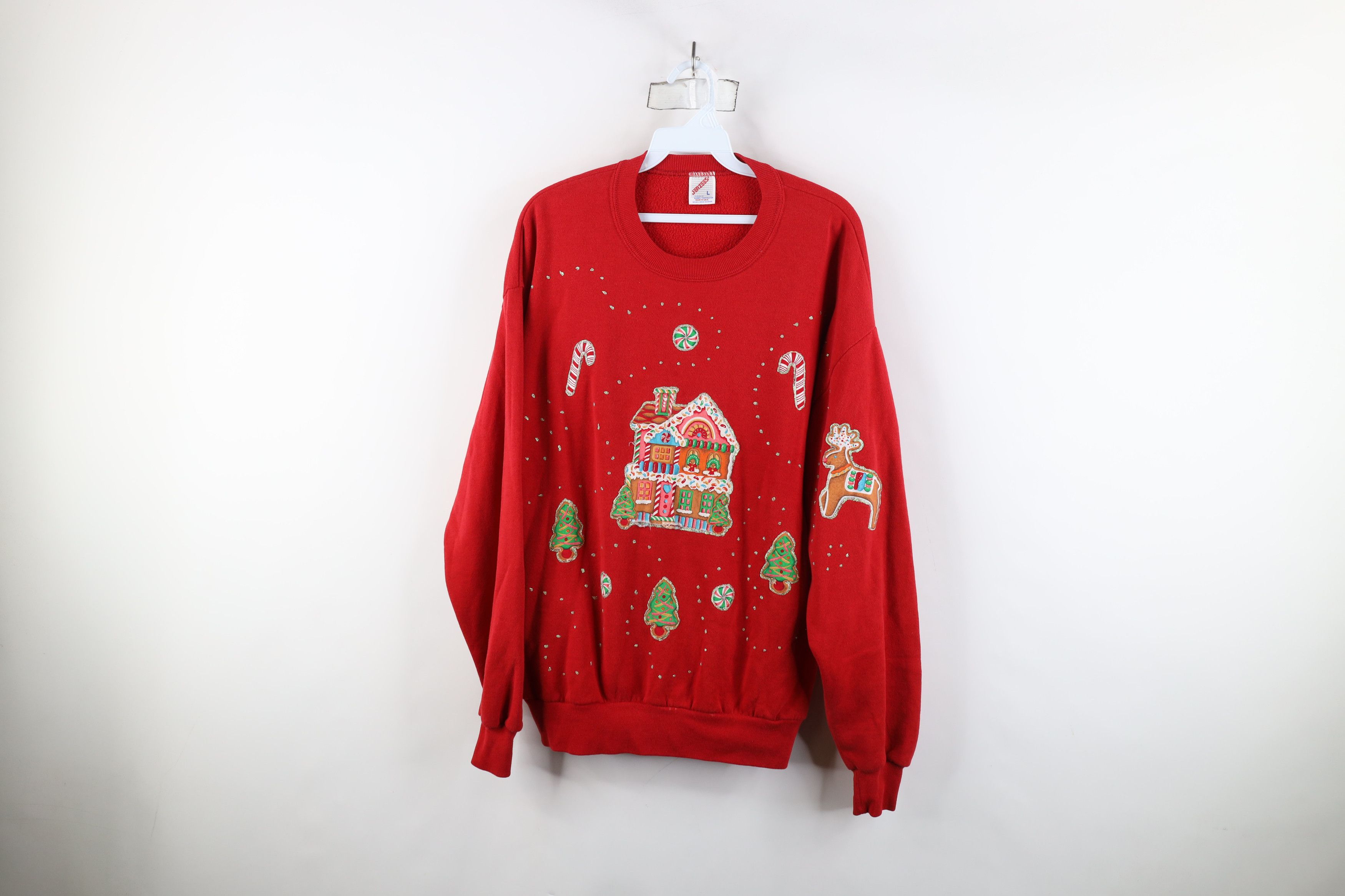 Vintage Vintage 90s Streetwear Gingerbread House Sweatshirt USA Size L / US 10 / IT 46 - 1 Thumbnail