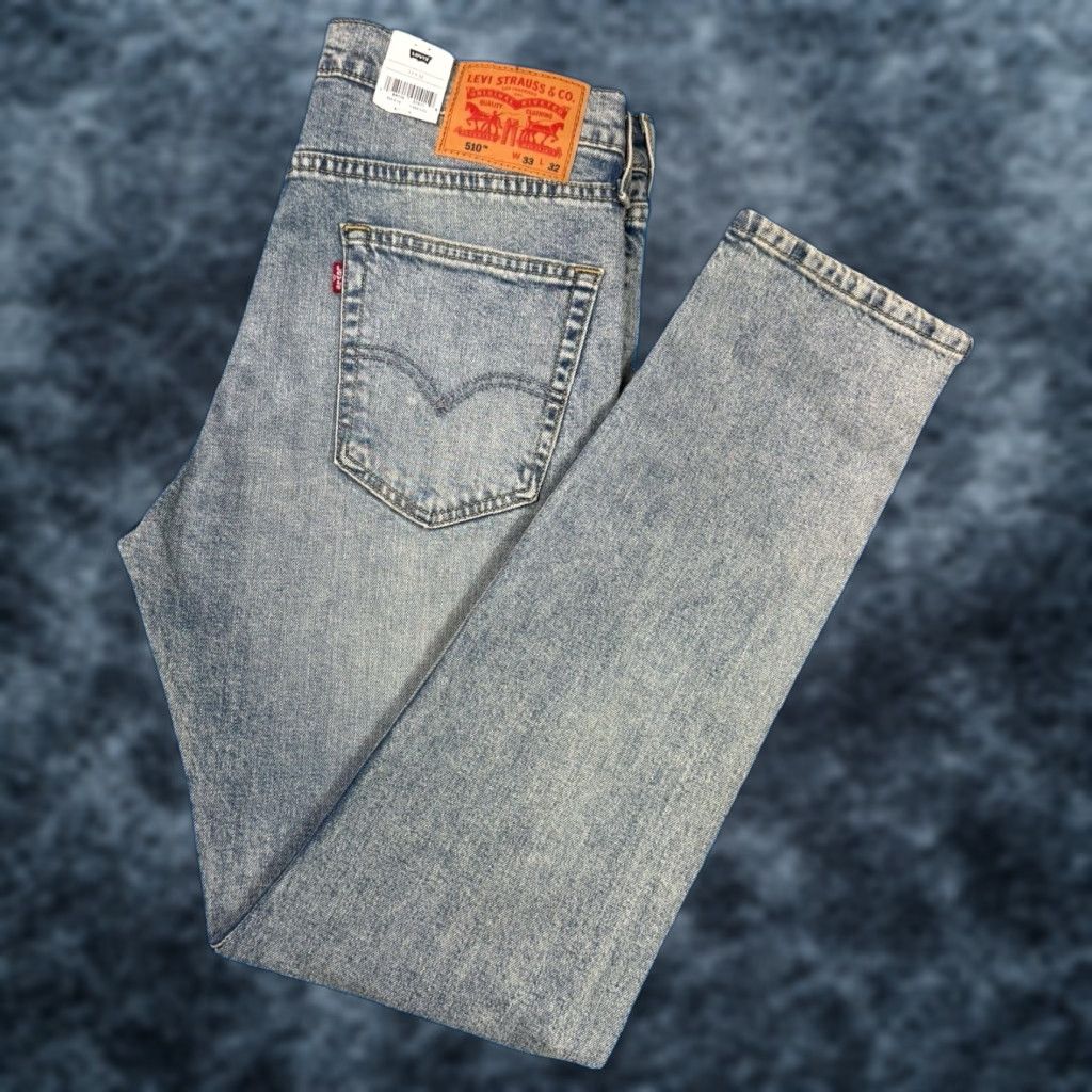 Levi's 510 Jeans Mens 33x32 Skinny Fit Stretch Dark Blue Denim