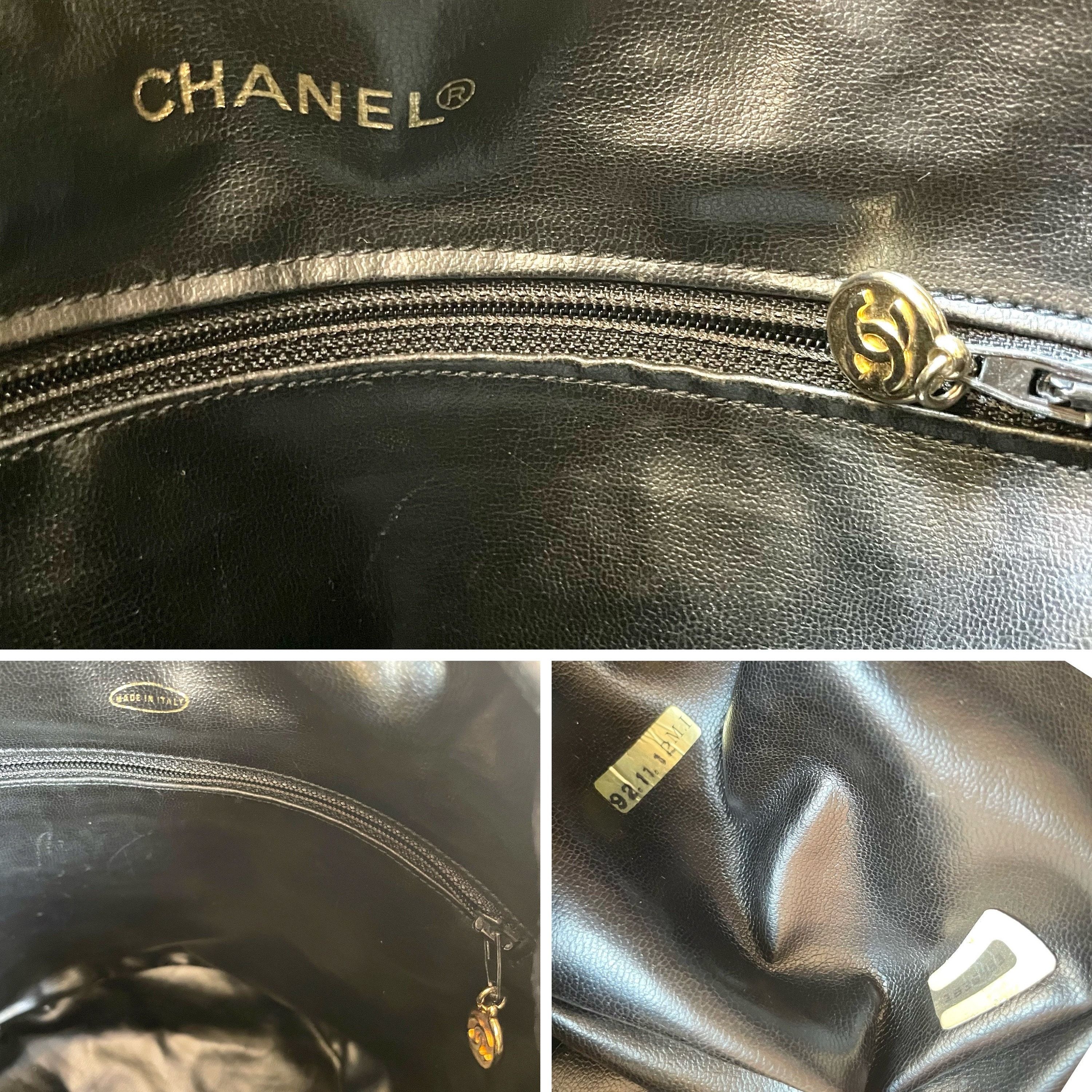 Chanel Vintage CHANEL black lambskin bucket hobo drum shoulder bag Size ONE SIZE - 9 Thumbnail