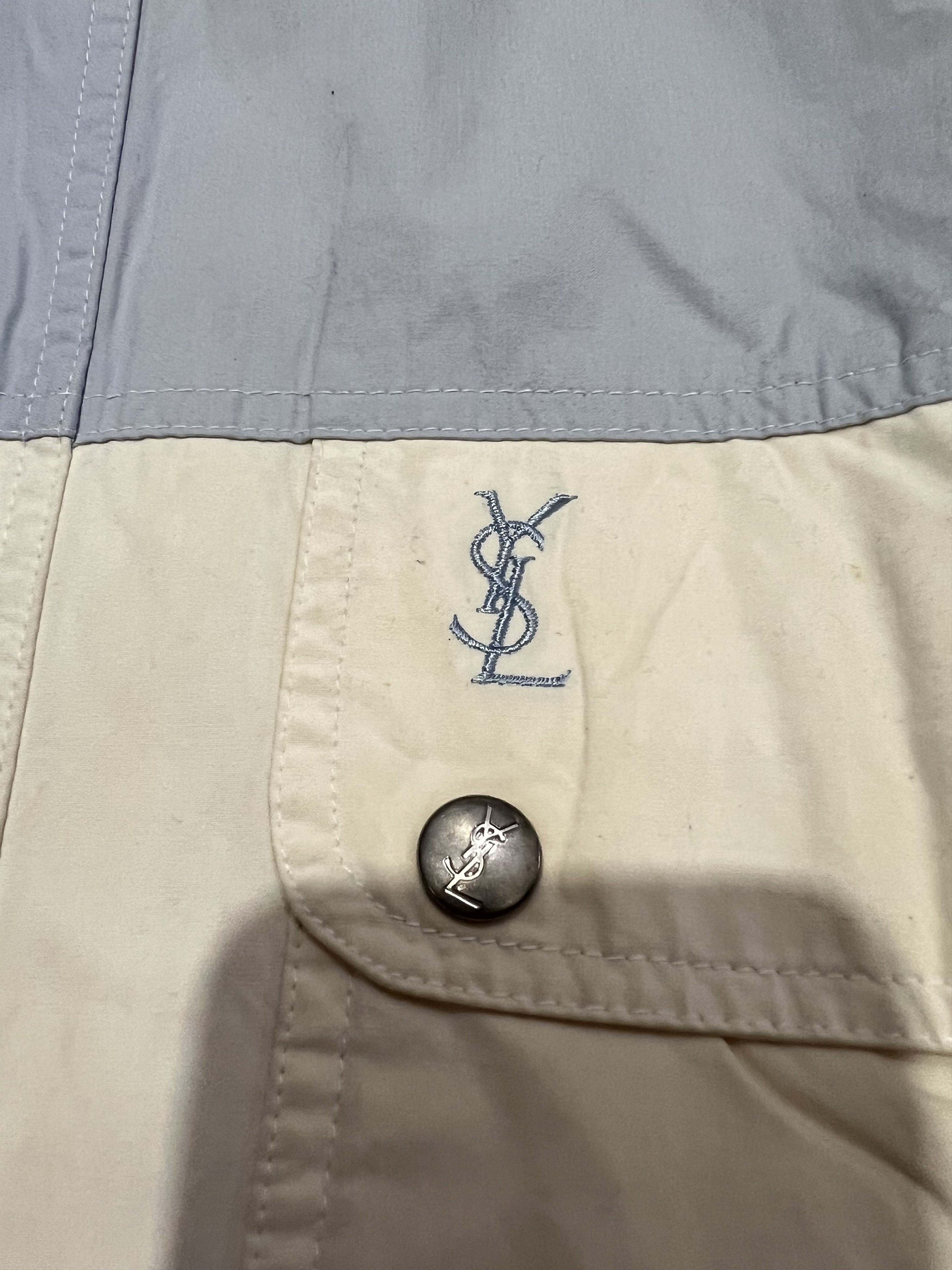 Saint Laurent Paris Vintage 90s Yves Saint Laurent Pour Homme Twotone Jacket Size US XL / EU 56 / 4 - 3 Thumbnail