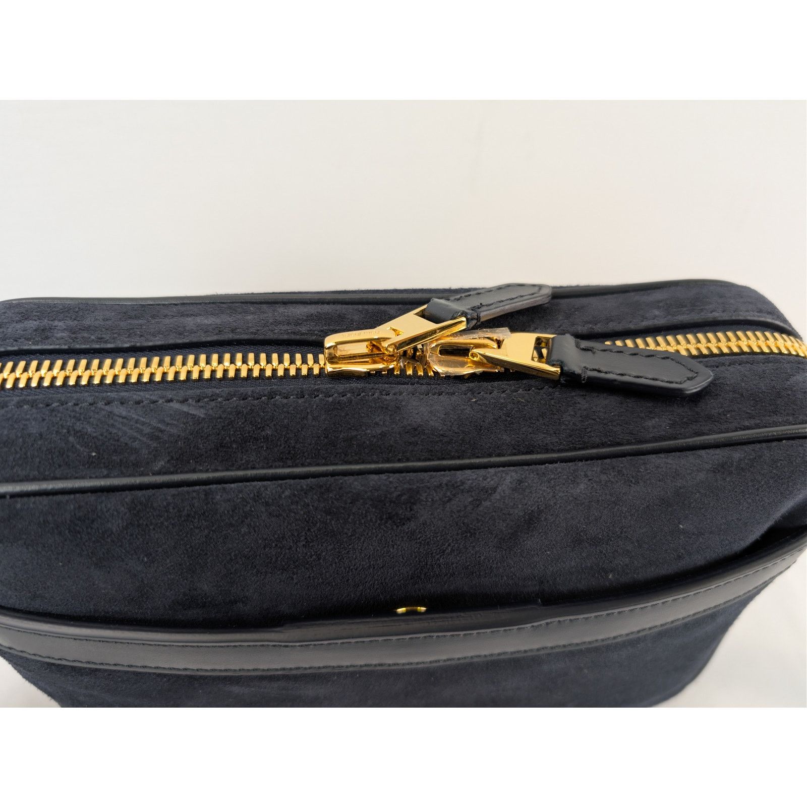 Tom Ford o1rshd1 Logo-Embossed Leather Messenger Bag in Navy Size ONE SIZE - 3 Thumbnail