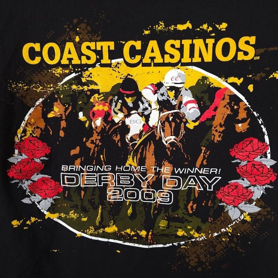 Delta Kentucky Derby Day T Shirt Mens Size XL Black 2009 Sams Town Size US XL / EU 56 / 4 - 4 Thumbnail