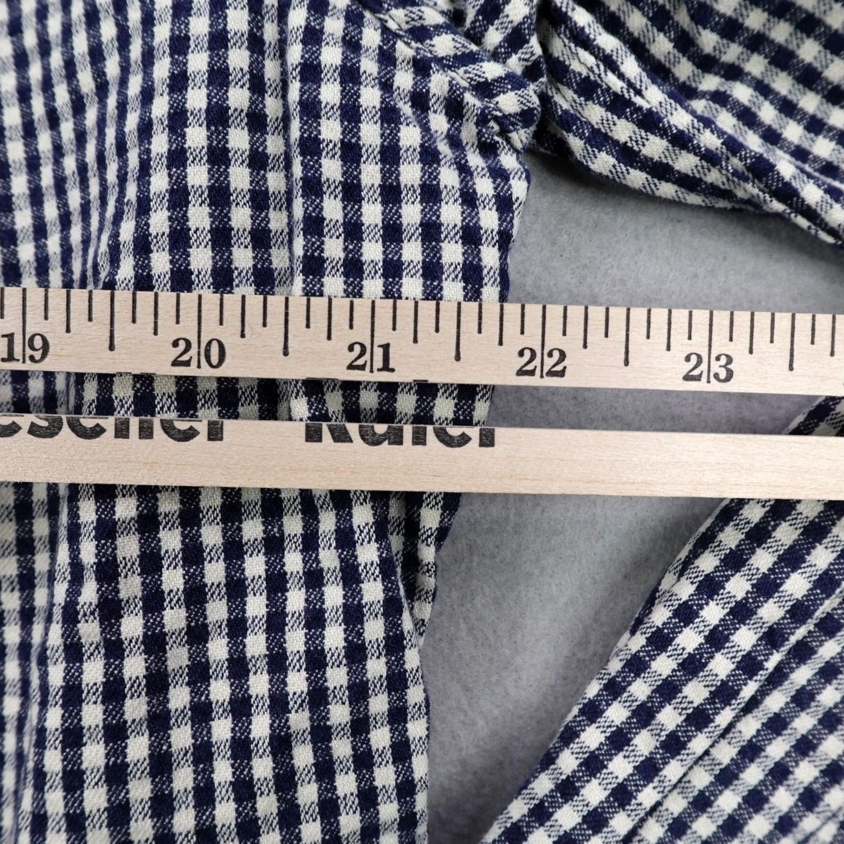 Schott Schott Bros Shirt Mens Large Blue White Gingham Check Button Up Cotton Heavyweight Size US L / EU 52-54 / 3 - 5 Thumbnail
