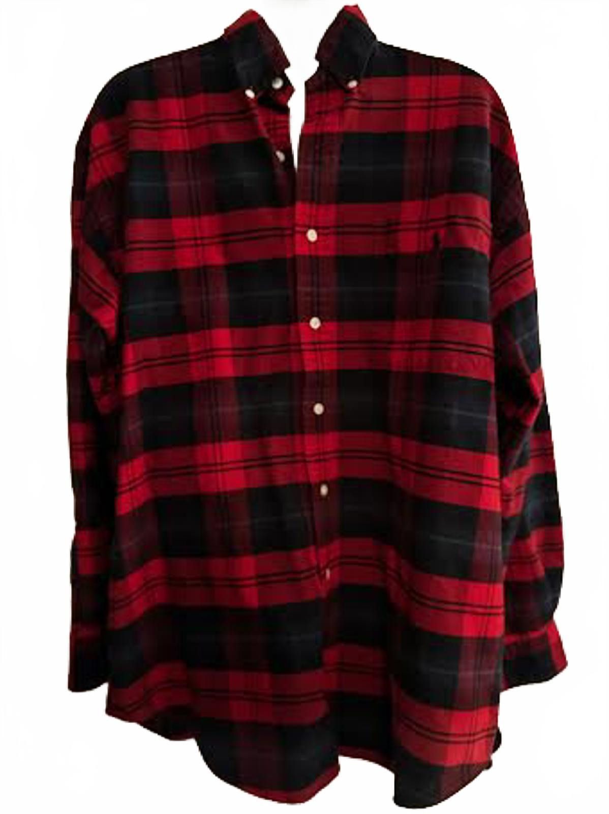 Polo Ralph Lauren Ralph Lauren Red Black Plaid Flannel Big Shirt Men’s M Size US M / EU 48-50 / 2 - 6 Thumbnail