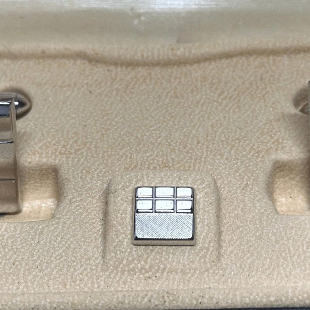 Vintage VINTAGE Swank Cuff Links Silver Toned Square Design In Original Box with Tie Tack Men Accessory Set One Size Silver Mens Size ONE SIZE - 3 Thumbnail