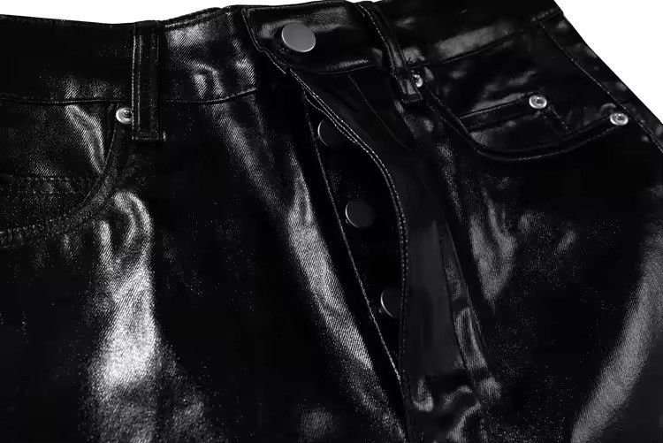 Other Utility Flared Glossy Punk Gothic Pants Size US 35 - 9 Thumbnail