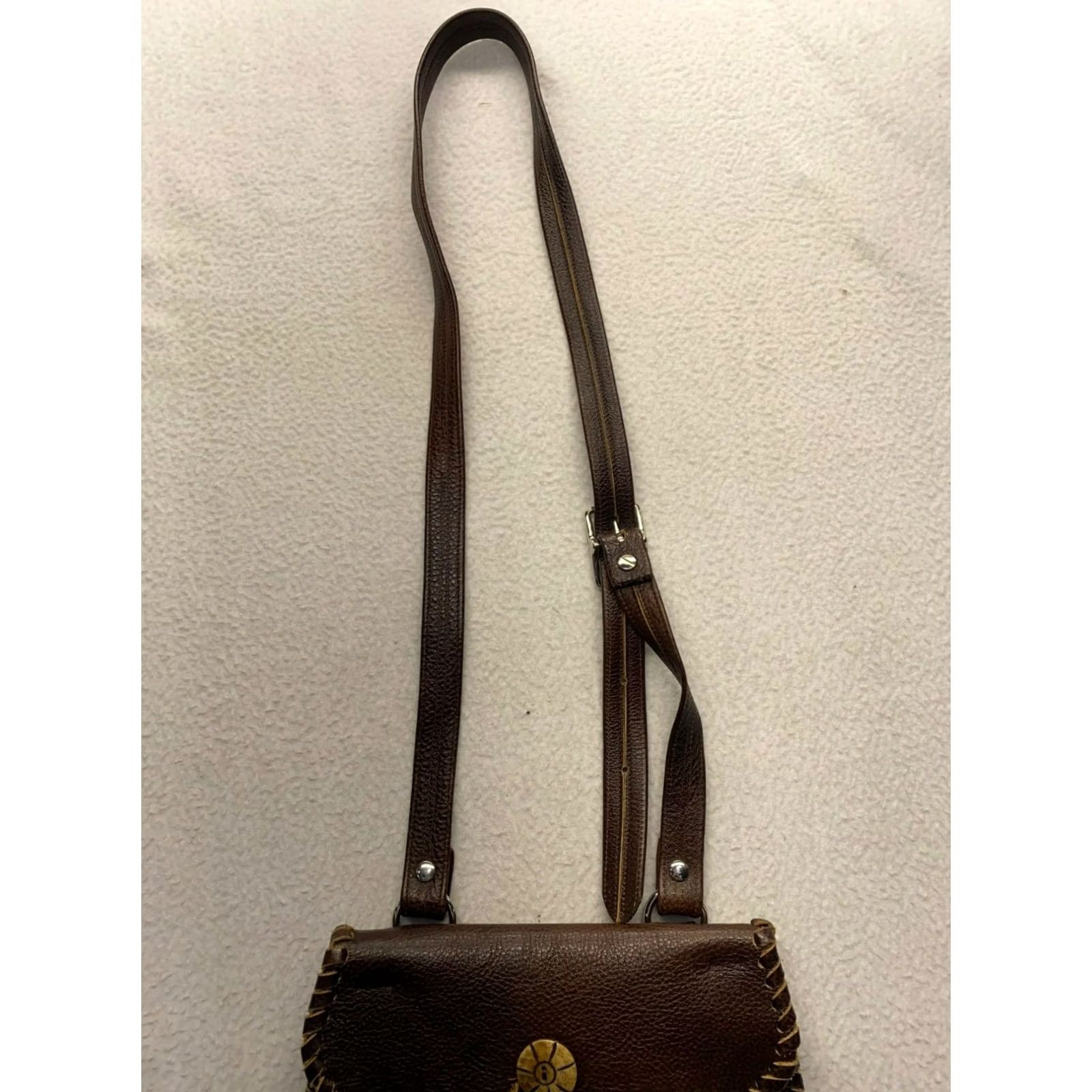 Vintage Handcrafted Leather Crossbody Bag - #5860 Size ONE SIZE - 4 Thumbnail