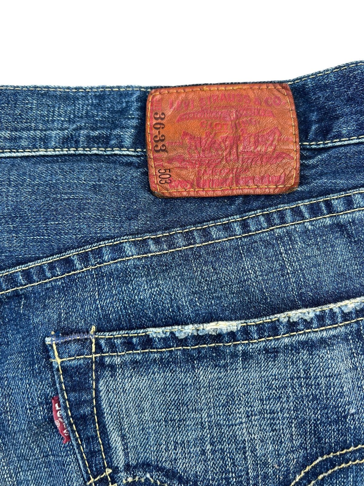 Levi's Vintage 2007 Levi’s 503 Japan Fade Denim Distressed Jeans Size US 36 / EU 52 - 17 Thumbnail