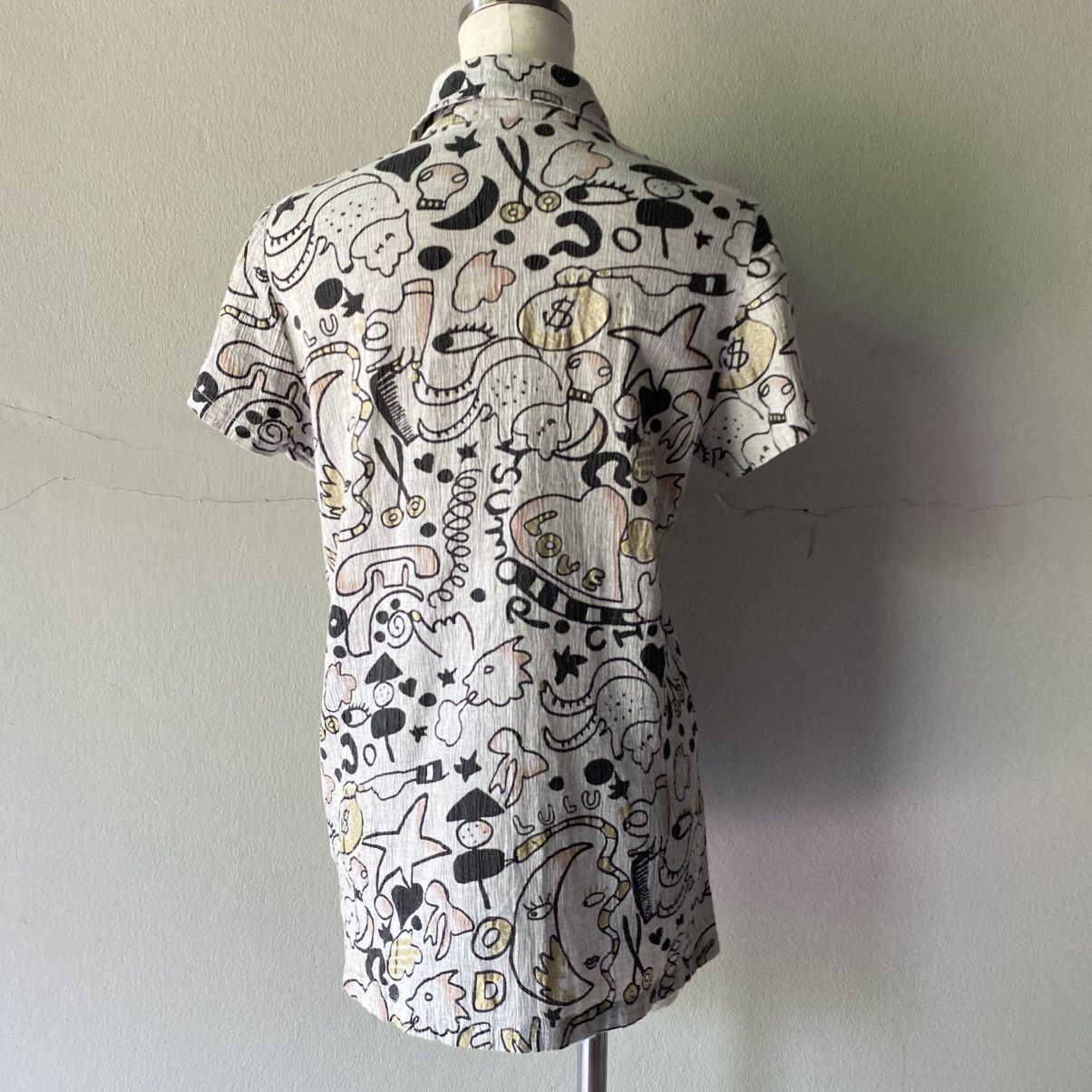 Tsumori Chisato TSUMORI CHISATO Playful Doodle Print Button-Up Shirt Size XS / US 0-2 / IT 36-38 - 16 Thumbnail