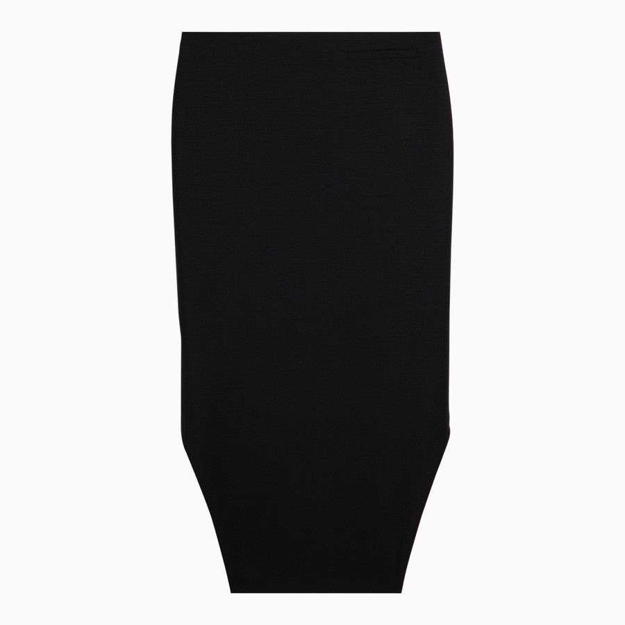 Givenchy o1d2blof0824 Wool Skirt in Black Size 27" / US 4 / IT 40 - 1 Thumbnail