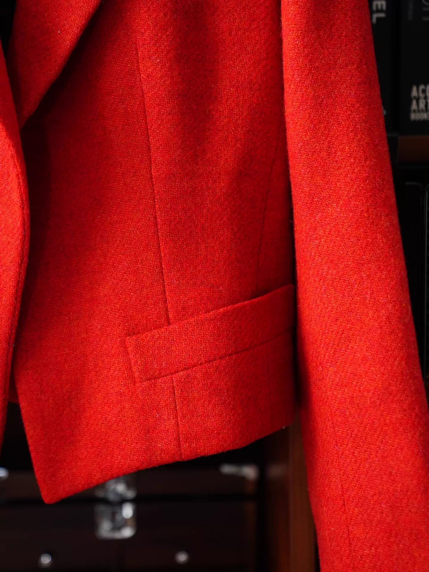 Yves Saint Laurent YSL Rive Gauche 1990s Orange Wool Short Blazer Size XS / US 0-2 / IT 36-38 - 7 Thumbnail