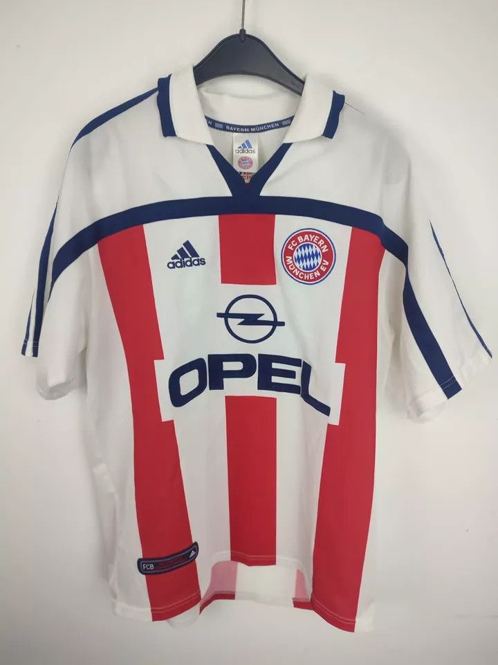 Adidas 2000-01 Bayern Munich Away FOOTBALL Kit SHIRT SOCCER Size US L / EU 52-54 / 3 - 5 Thumbnail