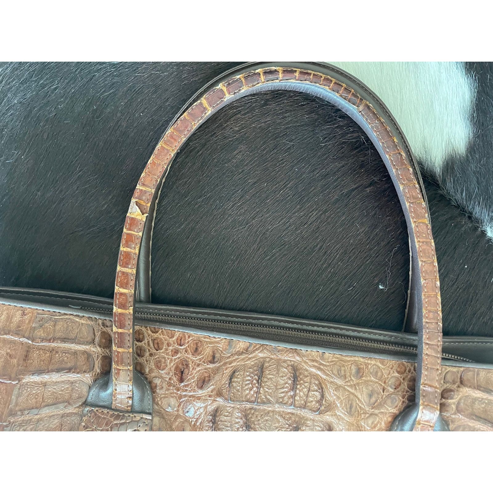 Other Vintage crocodile, leather tote bag Size ONE SIZE - 5 Thumbnail