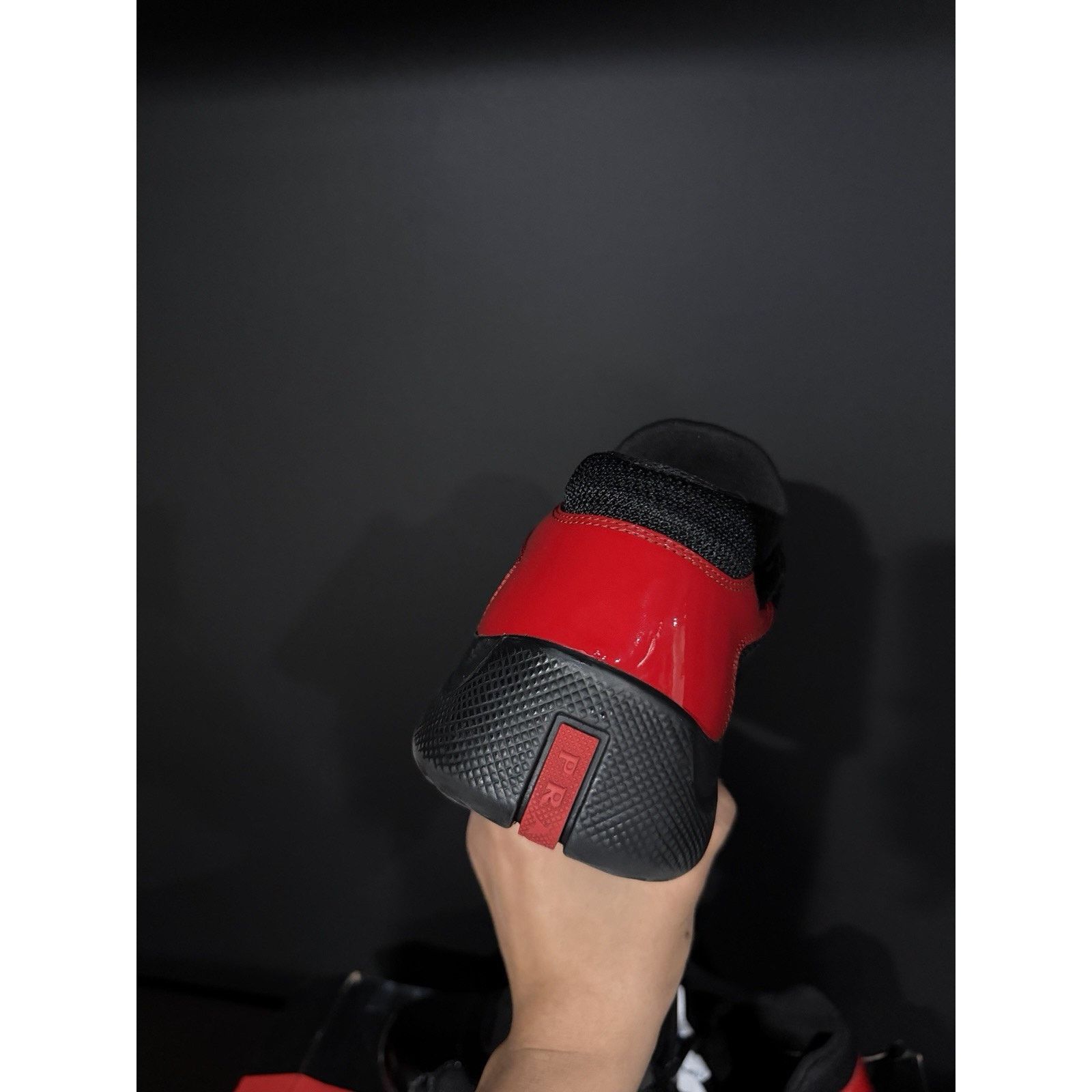 Prada Size 7UK/8-8.5m PRADA Cup Black & Red Patent Leather Og All Size US 8 / EU 41 - 7 Thumbnail
