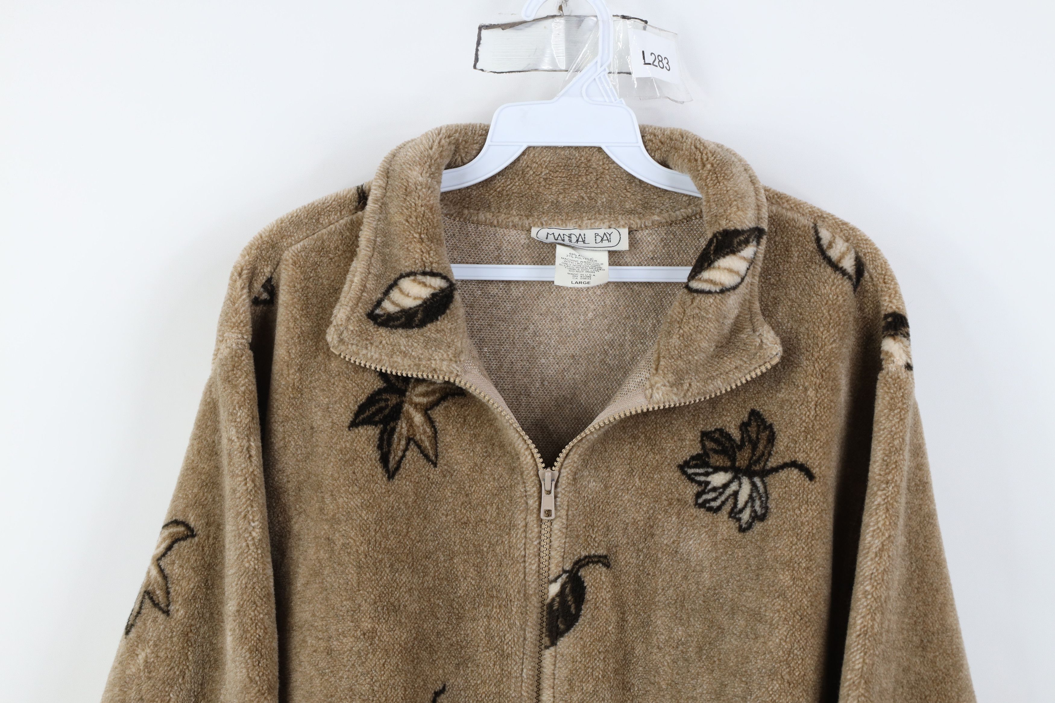 Vintage Vintage 90s Streetwear Tree All Over Print Fleece Jacket USA Size L / US 10 / IT 46 - 2 Thumbnail