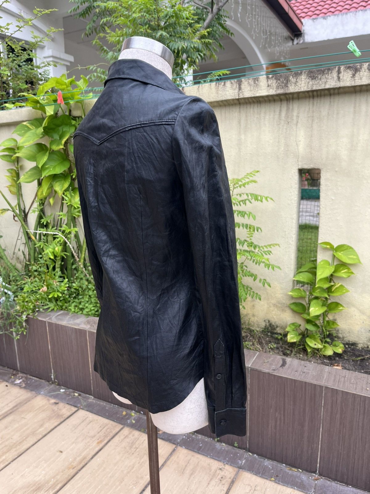 Leather Figaro leather shirt Size S / US 4 / IT 40 - 6 Thumbnail