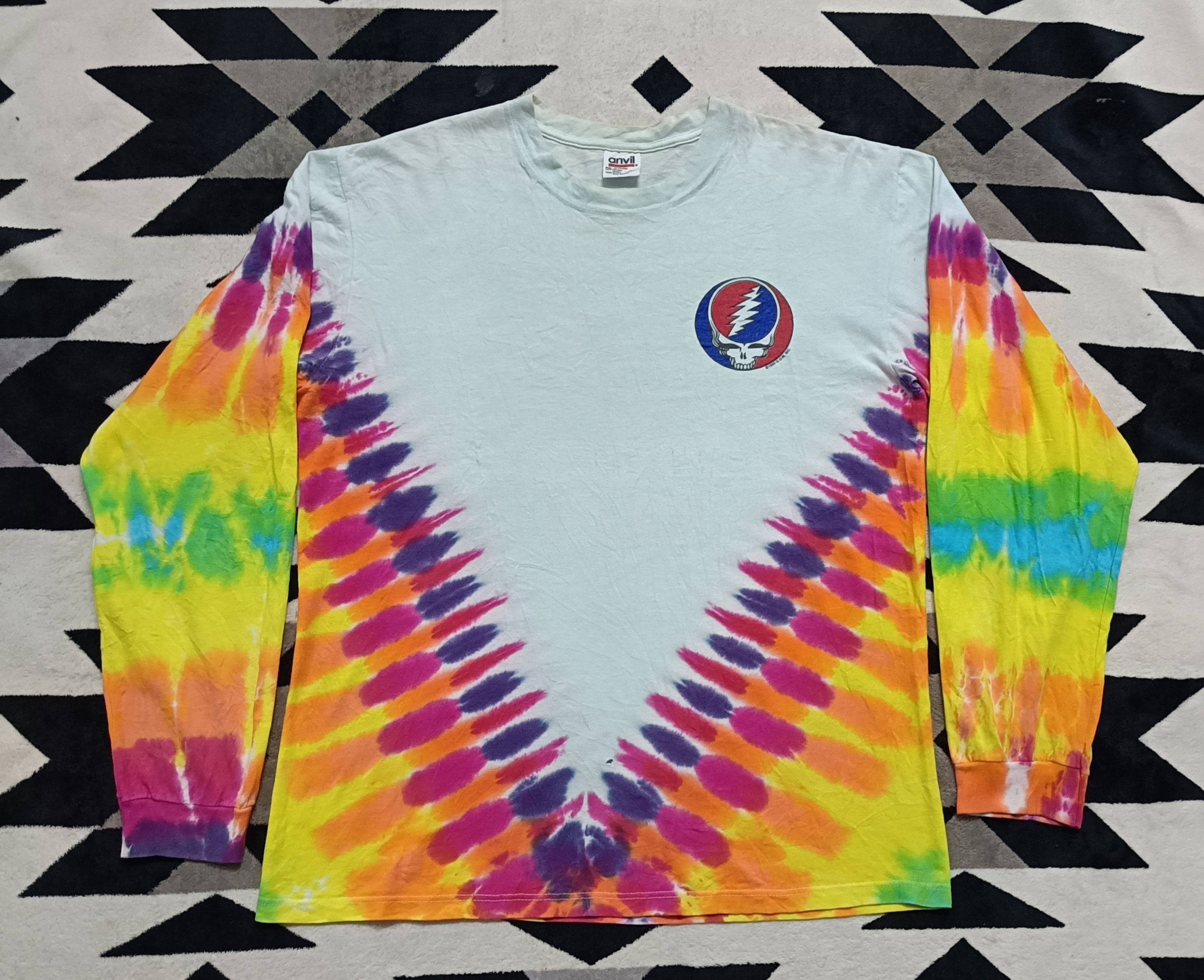 Band Tees 🔥🔥Rare Vintage 90s Band Grateful Dead Tye Dye L/S Tee Size US L / EU 52-54 / 3 - 3 Thumbnail