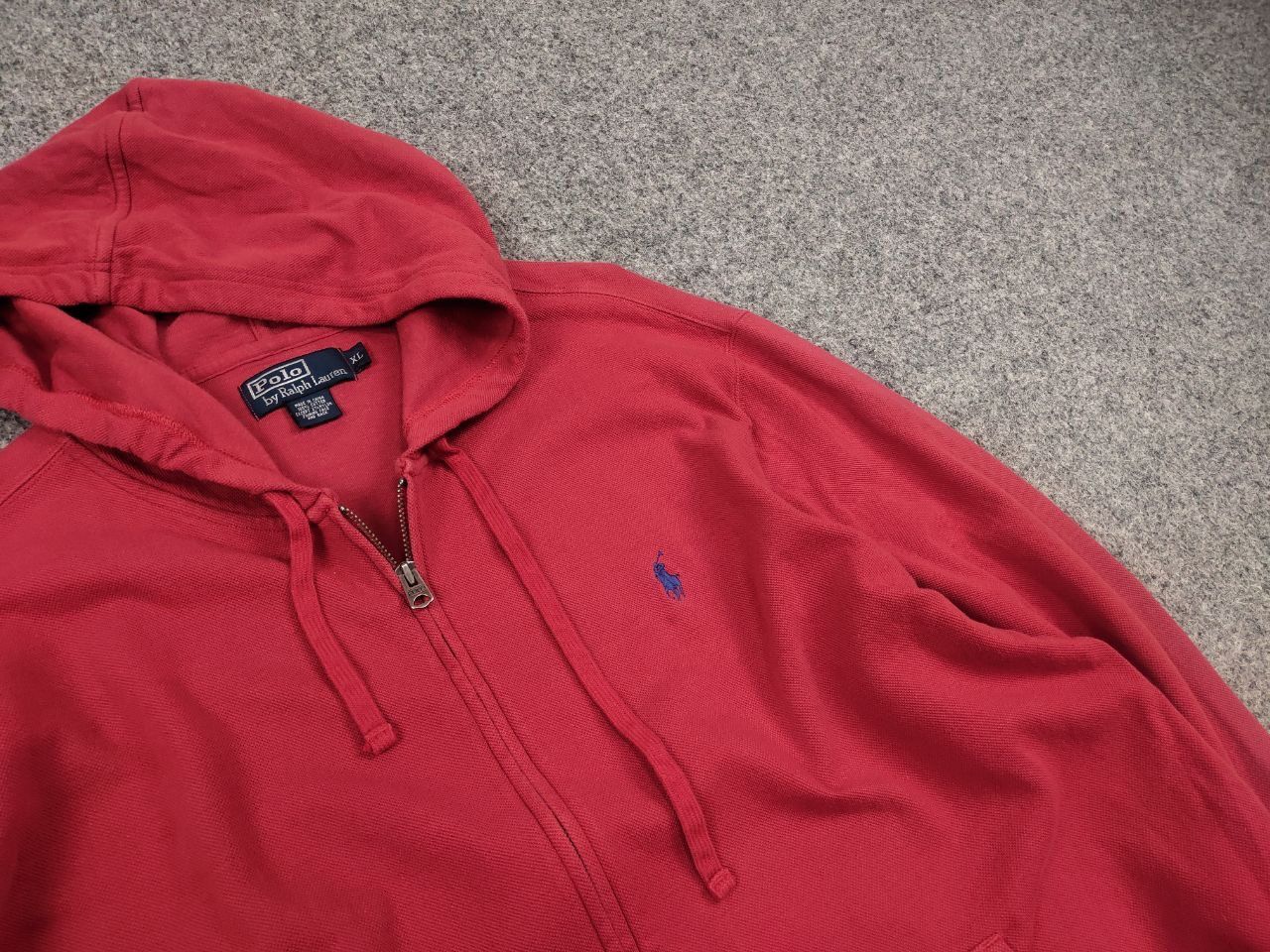 Polo Ralph Lauren Polo Ralph Lauren Vintage Light Red Zip Hoodie Y2k Style Size US XL / EU 56 / 4 - 4 Thumbnail