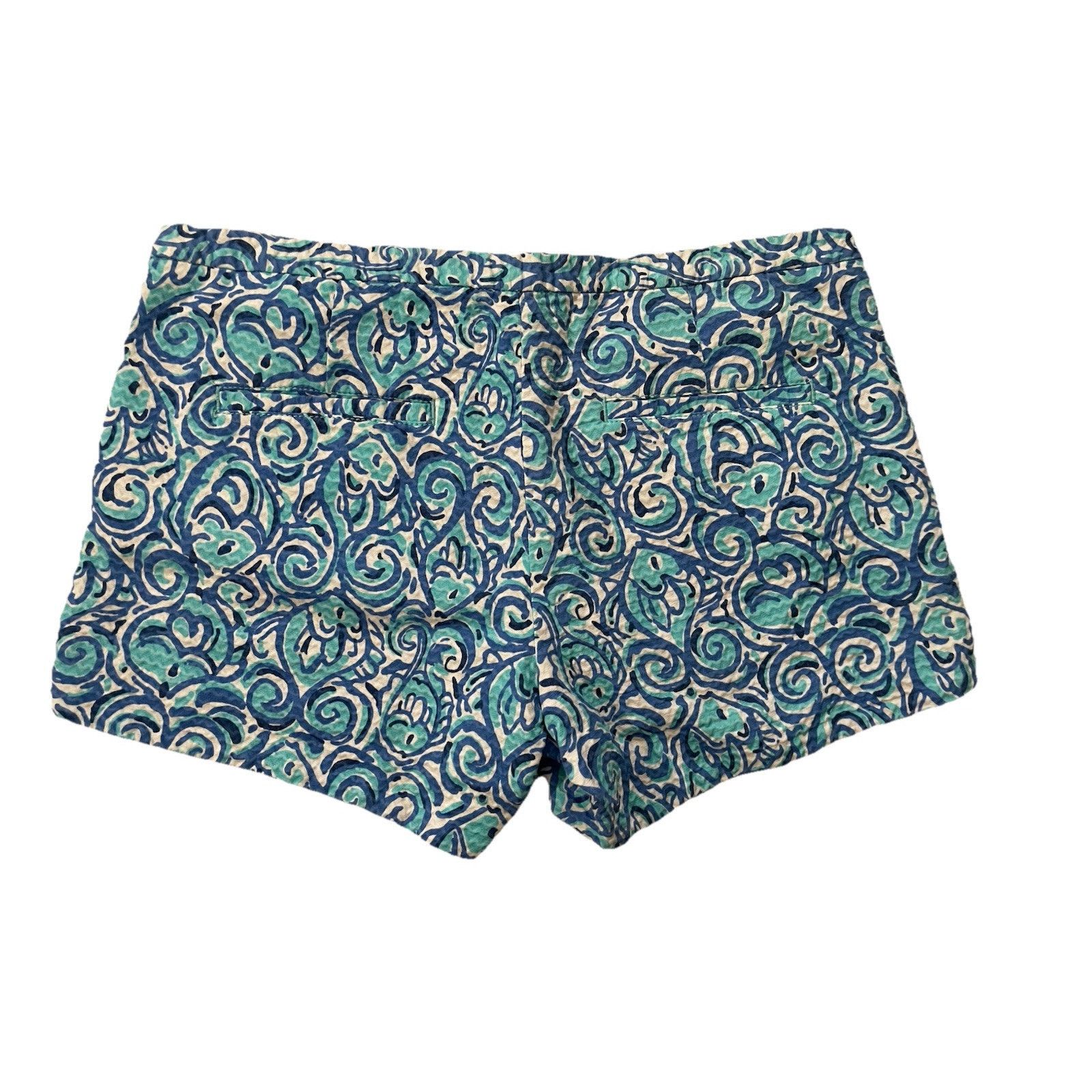 Lilly Pulitzer Lilly Pulitzer Adie Shorts 6 Blue White Green Fish Displays Size 28" / US 6 / IT 42 - 4 Thumbnail